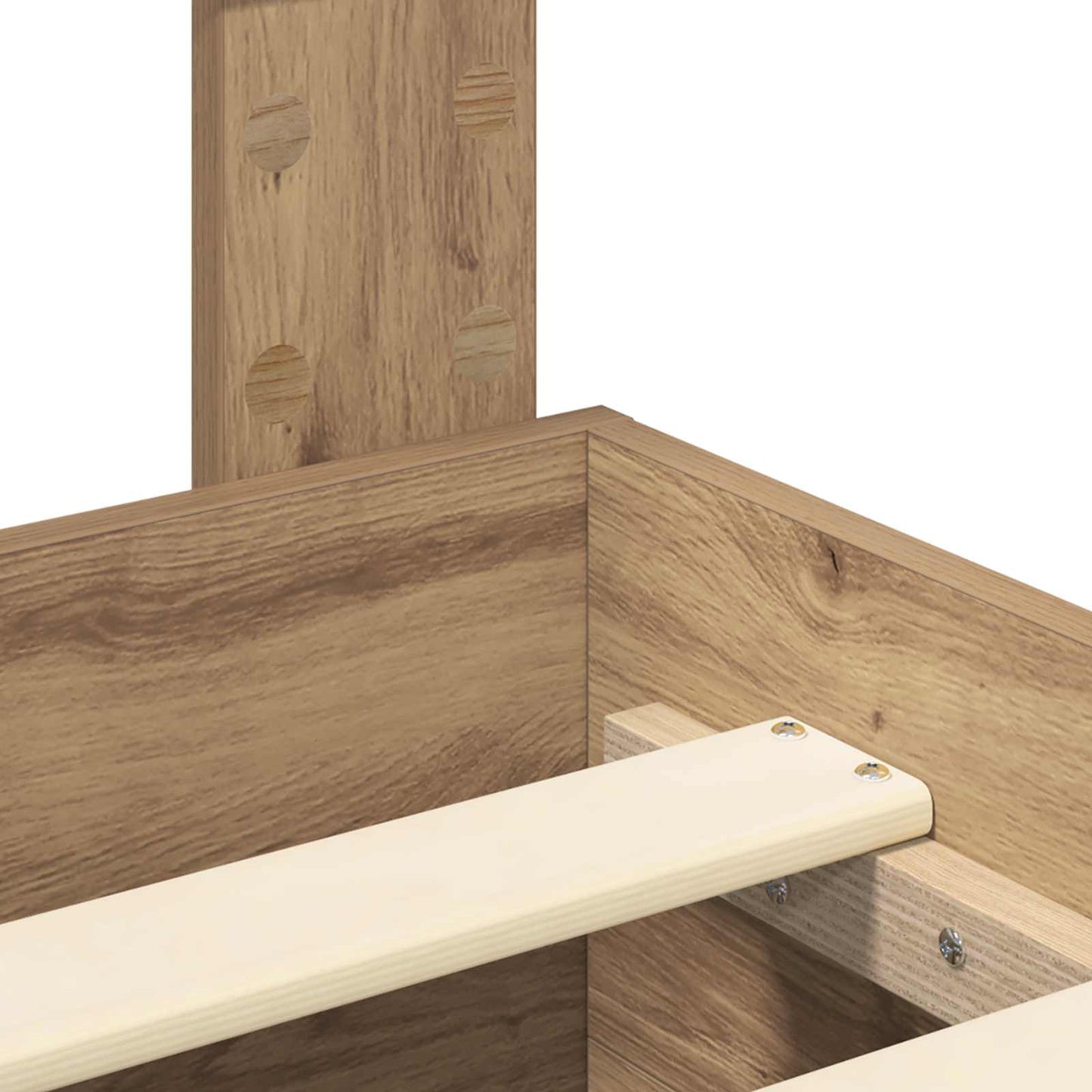 Bed Frame with Drawer Artisan Oak 120 x 190 cm Engineered Wood