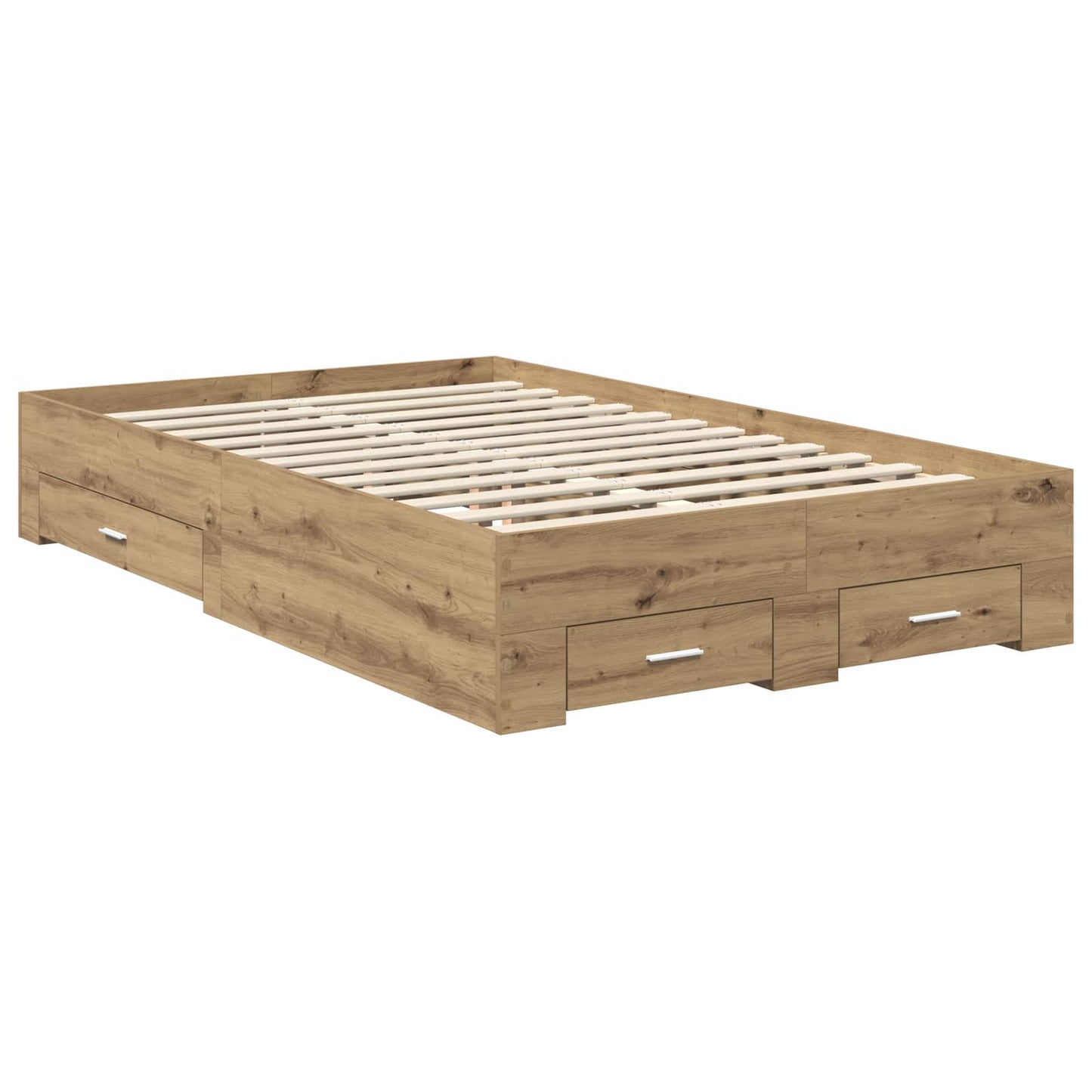 Bed Frame with Drawer Artisan Oak 120 x 190 cm Engineered Wood