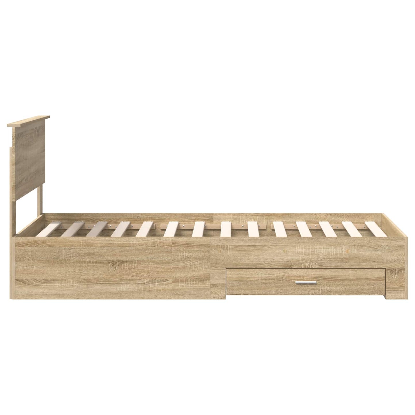 Bed Frame with Headboard Sonoma Oak 90 x 200 cm Engineered Wood