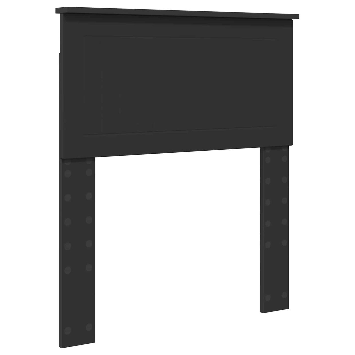 Bed Frame Black and Silver 75 x 190 cm Engineered Wood