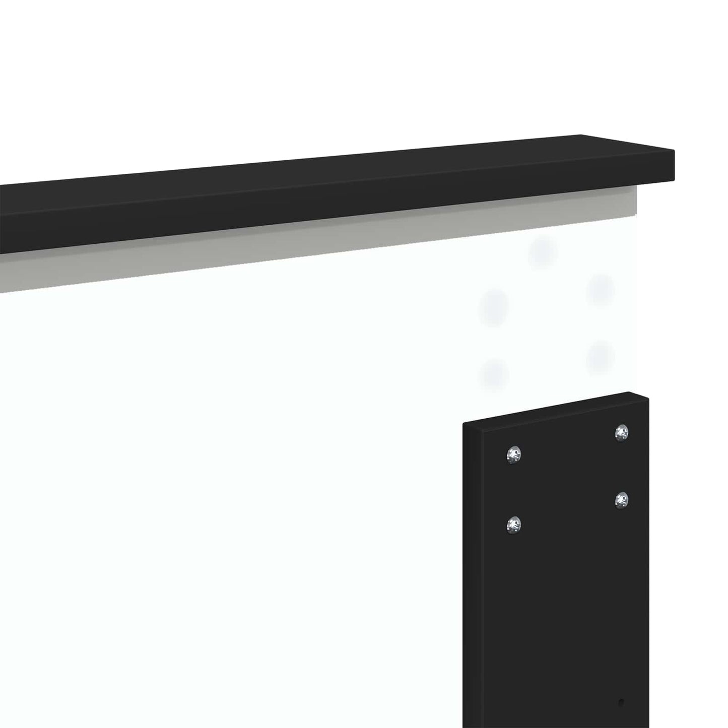 Bed Frame with Headboard Black 200 x 200 cm Solid Pine Wood