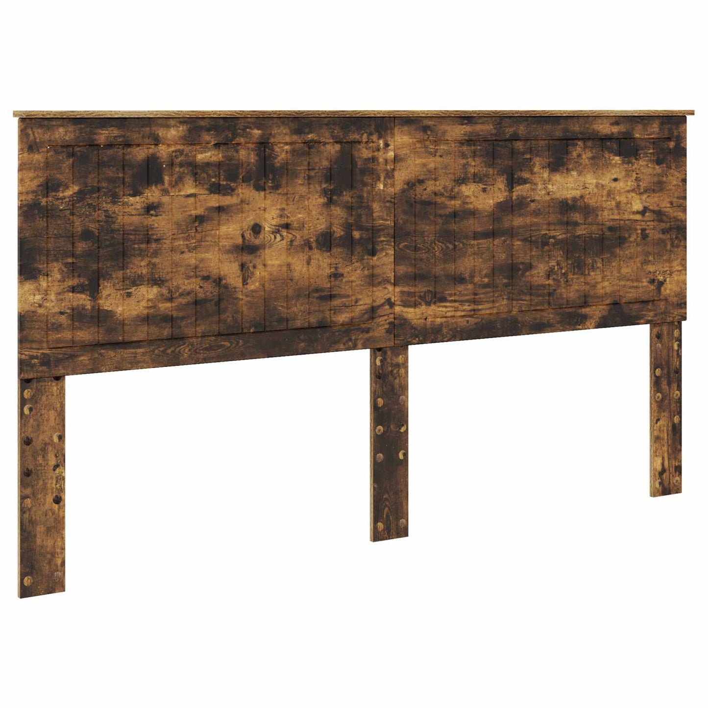 Bed Frame Smoked Oak 180 x 200 cm Solid Pine Wood