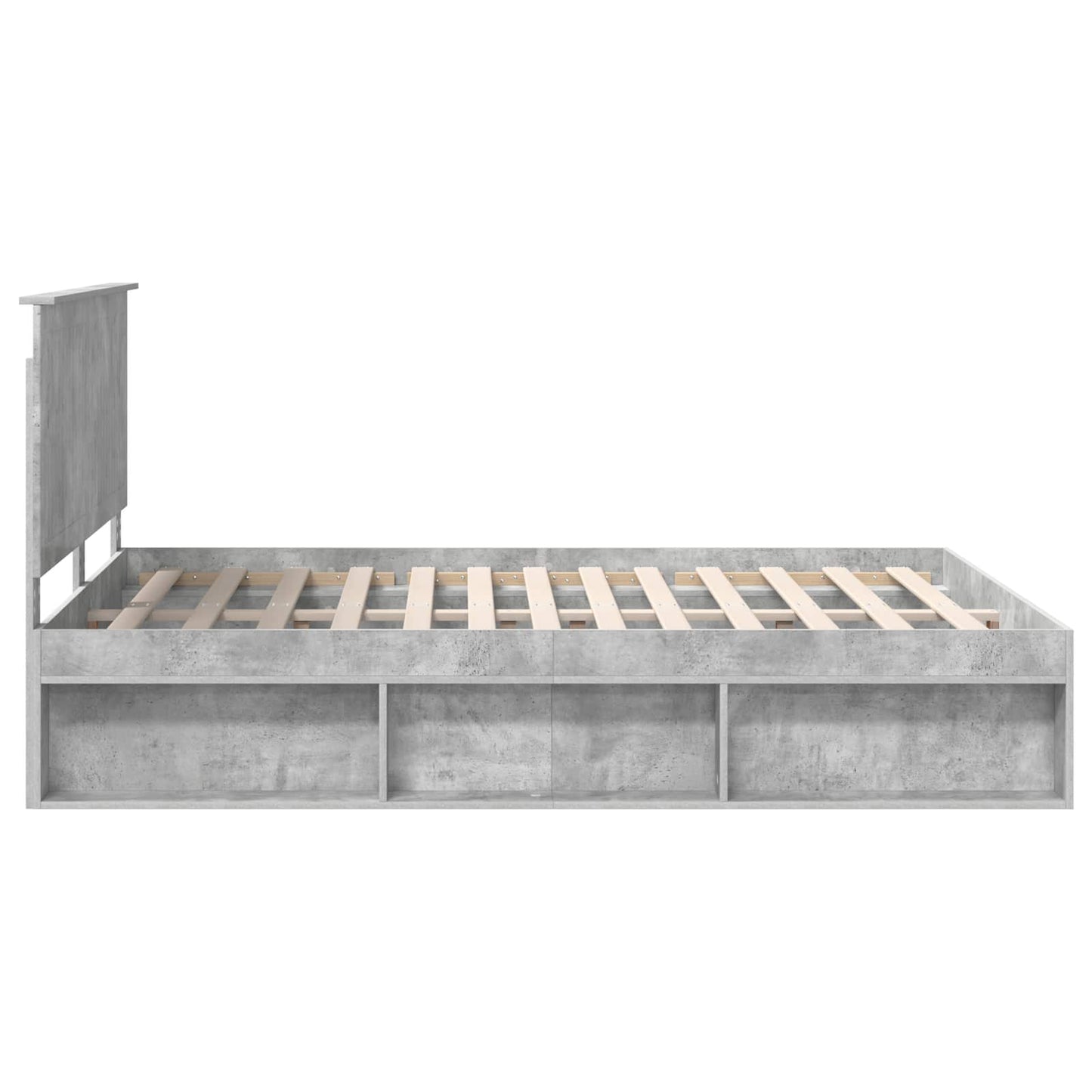Bed Frame Concerte Grey 150 x 200 cm Solid Pine Wood