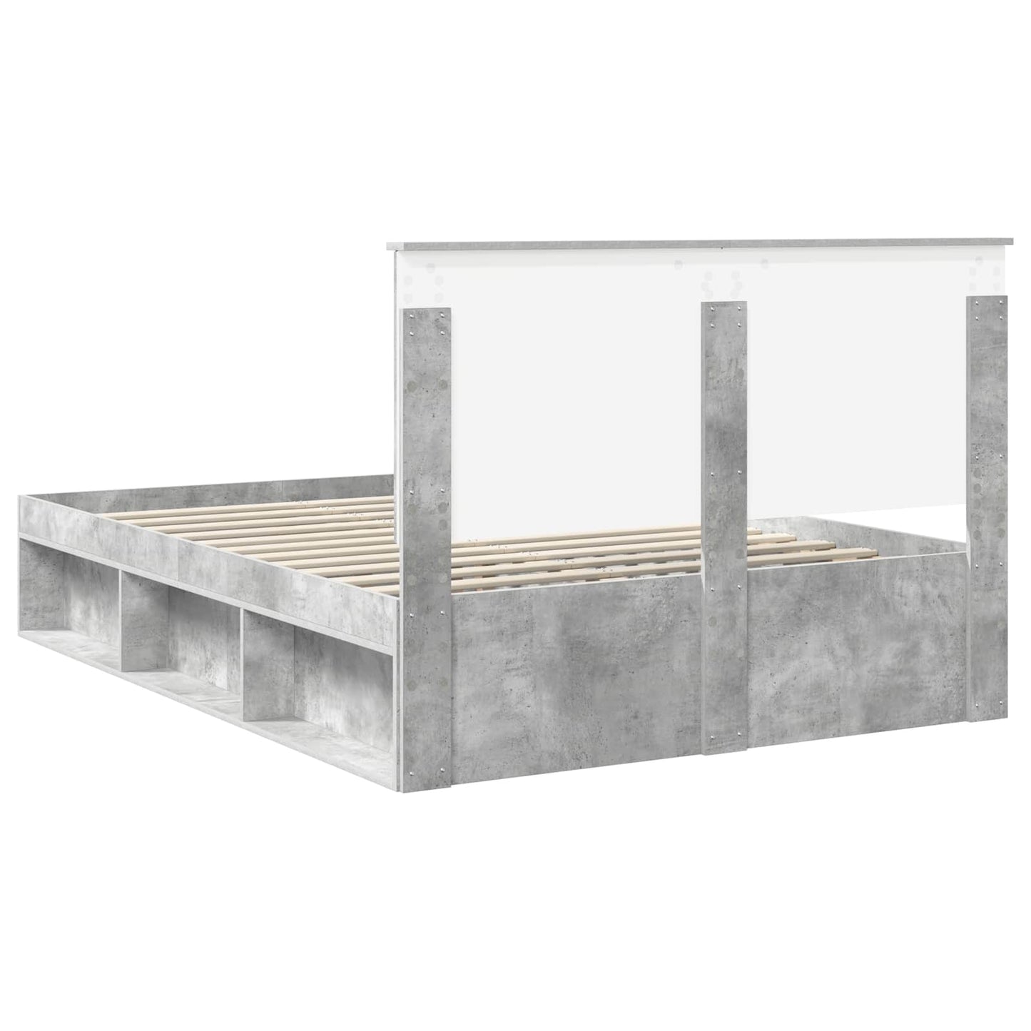 Bed Frame with Headboard Concerte 140 x 200 cm Solid Pine Wood