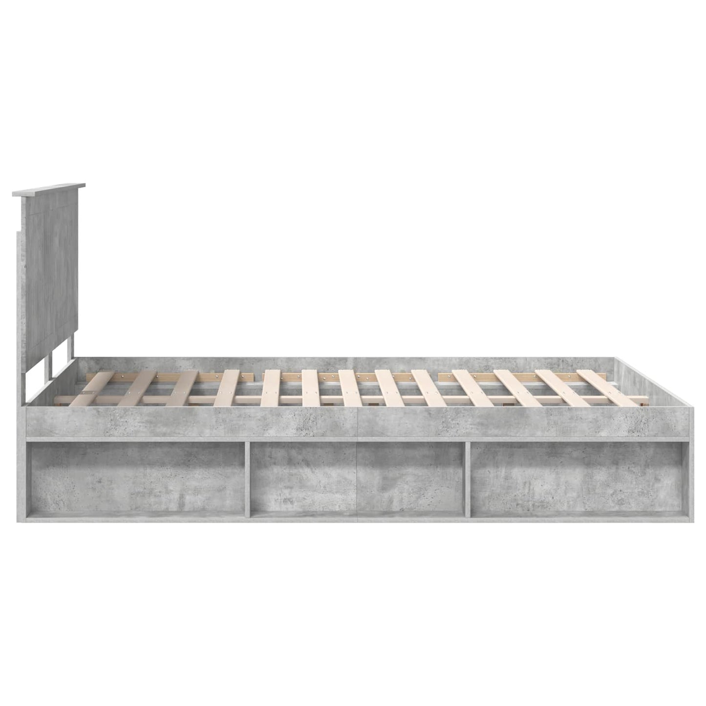 Bed Frame with Headboard Concerte 140 x 200 cm Solid Pine Wood