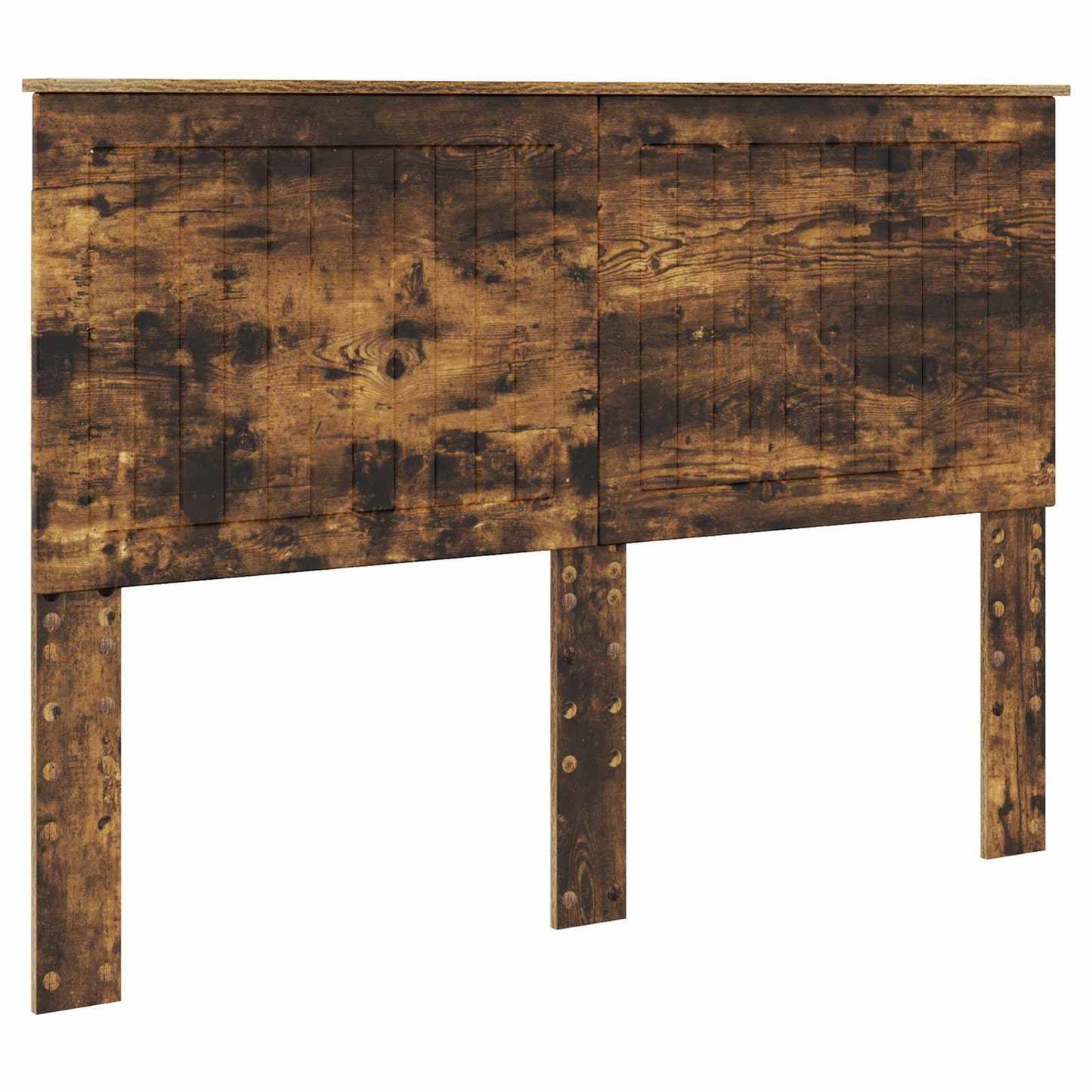 Bed Frame Smoked Oak 140 x 200 cm Solid Pine Wood