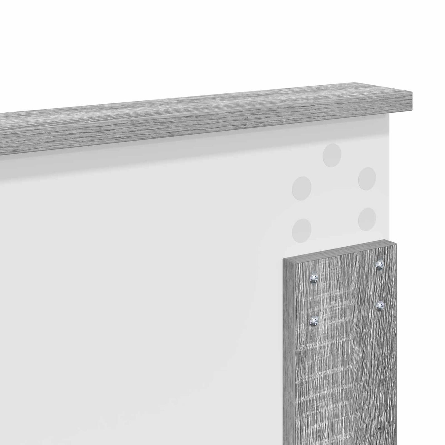 Bed Frame Grey Sonoma 135 x 190 cm Solid Pine Wood