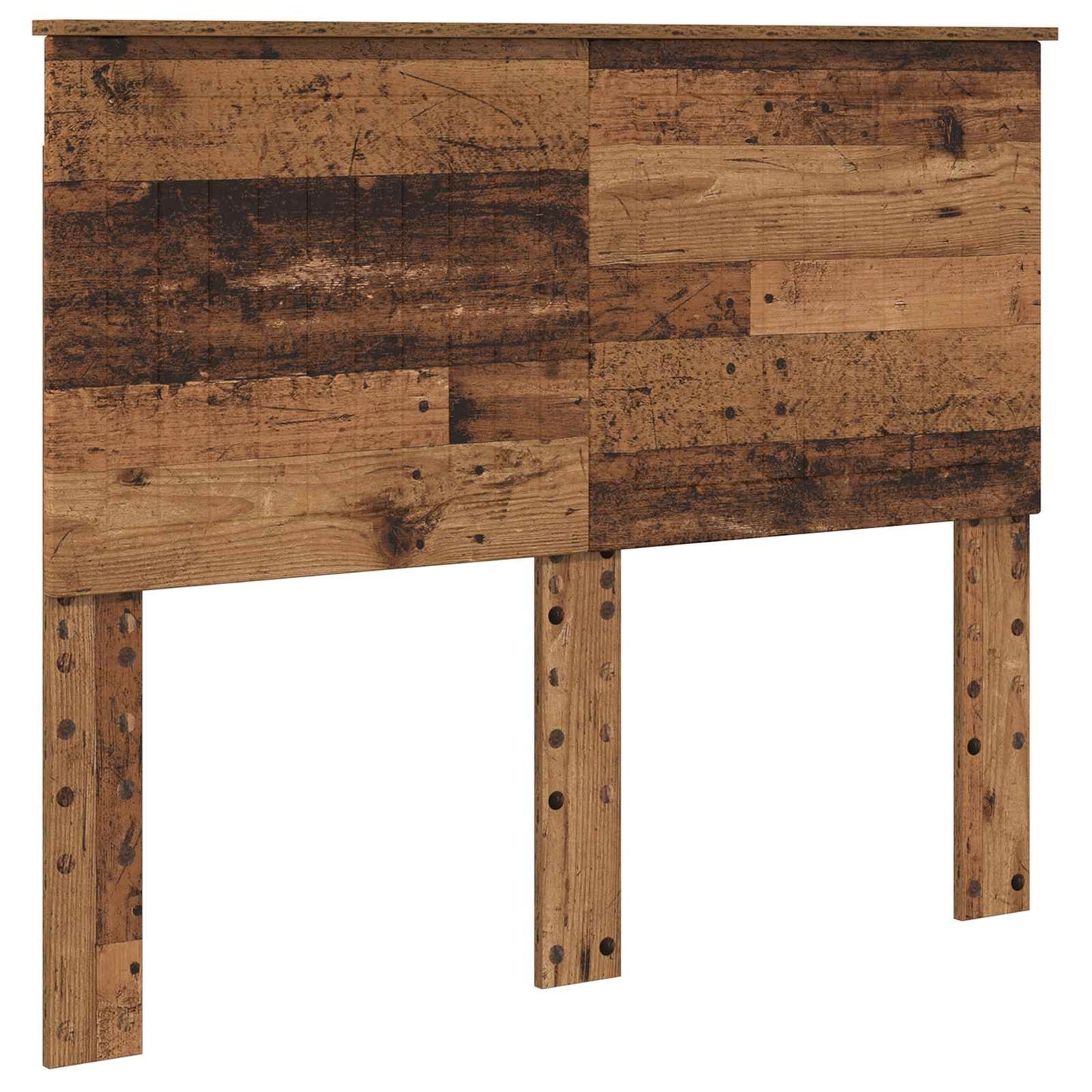 Bed Frame with Headboard Old Wood 135 x 190 cm Solid Pine Wood