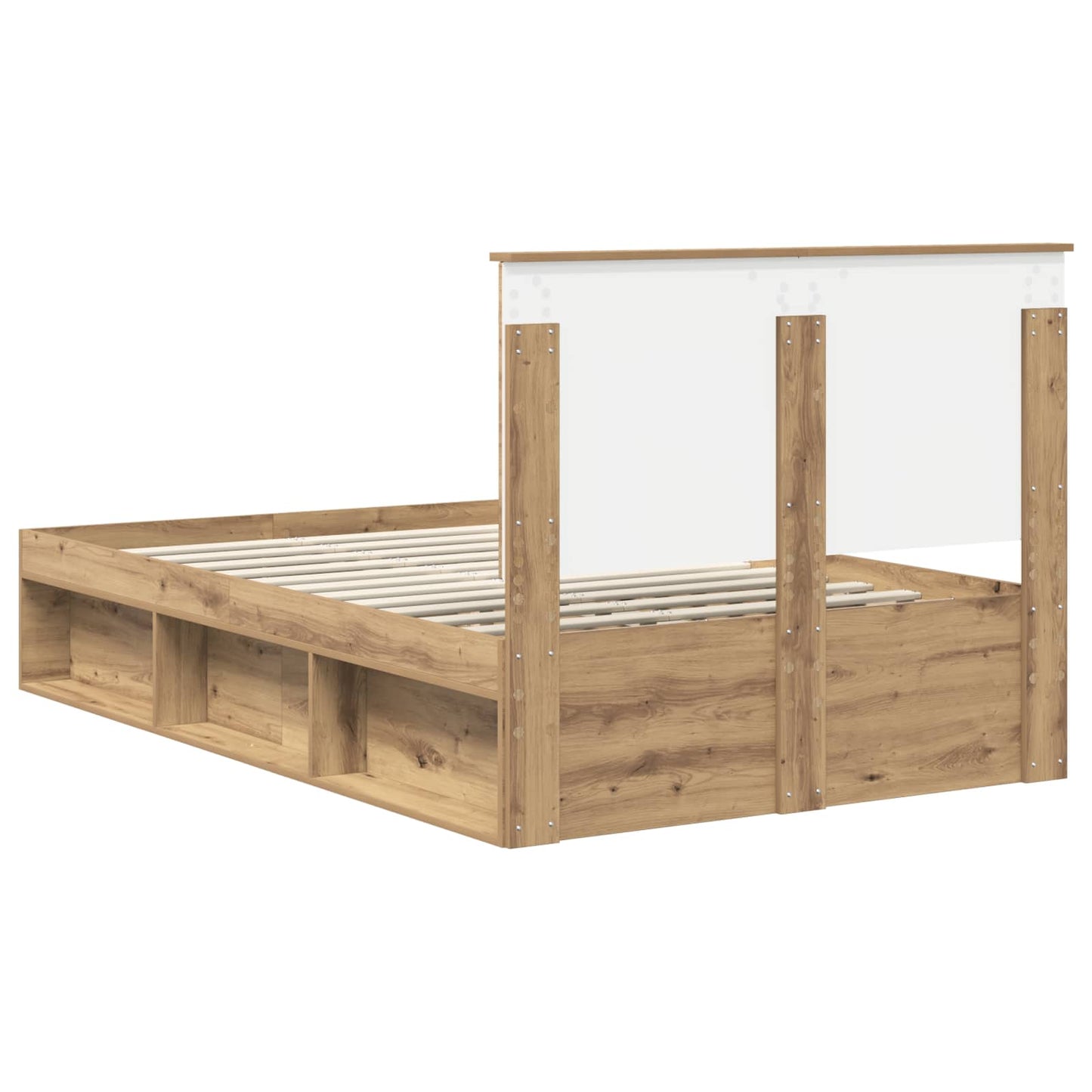 Bed Frame Artisian Oak 120 x 200 cm Solid Pine Wood