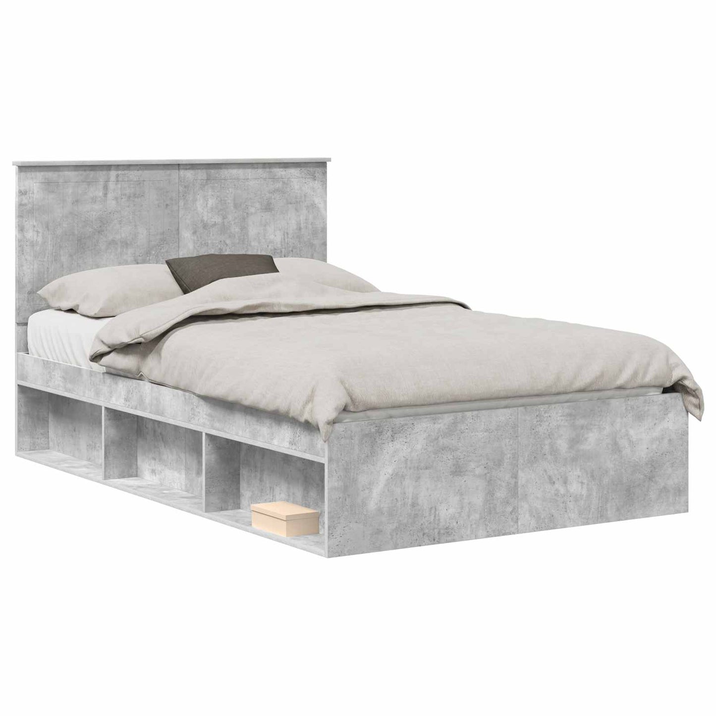 Bed Frame with Headboard Concerte 120 x 190 cm Solid Pine Wood