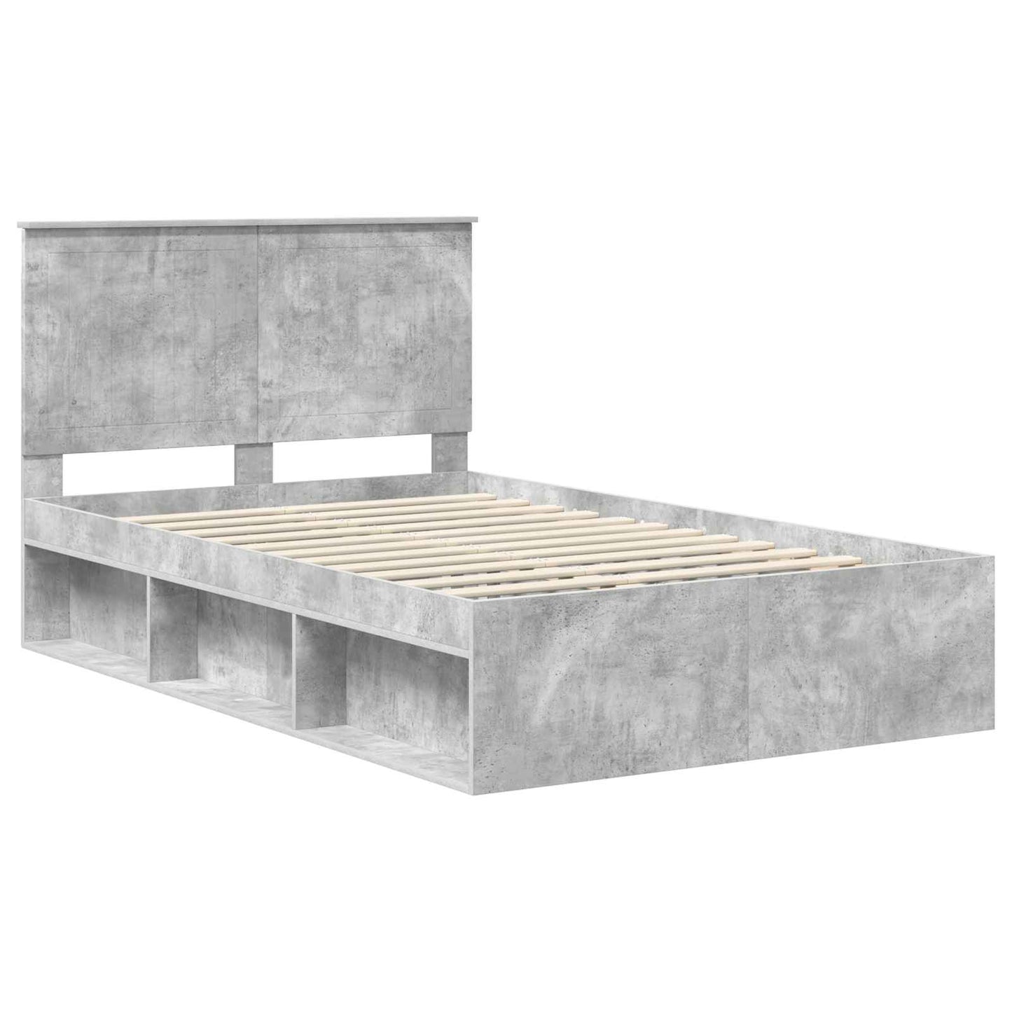 Bed Frame with Headboard Concerte 120 x 190 cm Solid Pine Wood