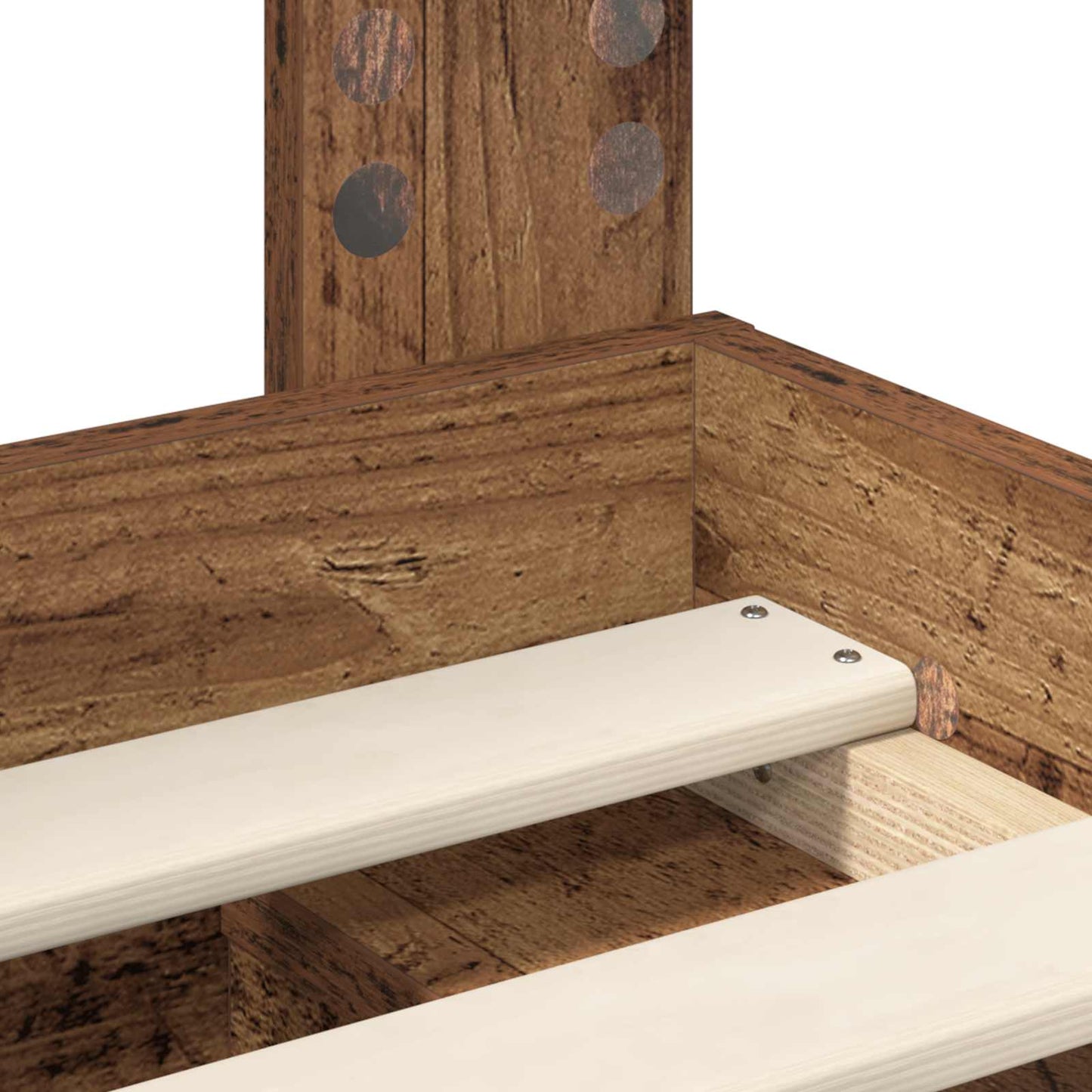 Bed Frame with Headboard Old Wood 120 x 190 cm Solid Pine Wood