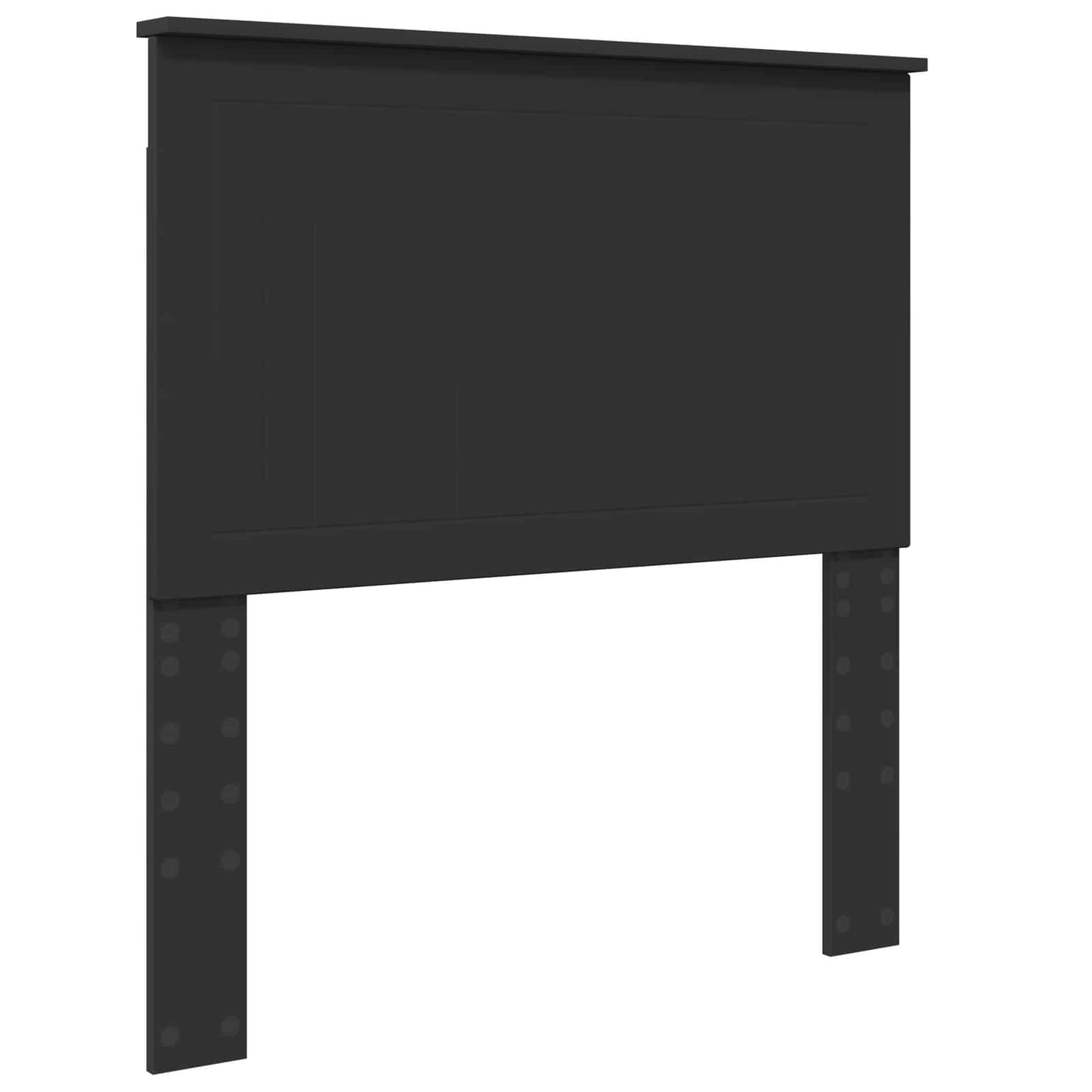 Bed Frame with Headboard Black 90 x 200 cm Solid Pine Wood