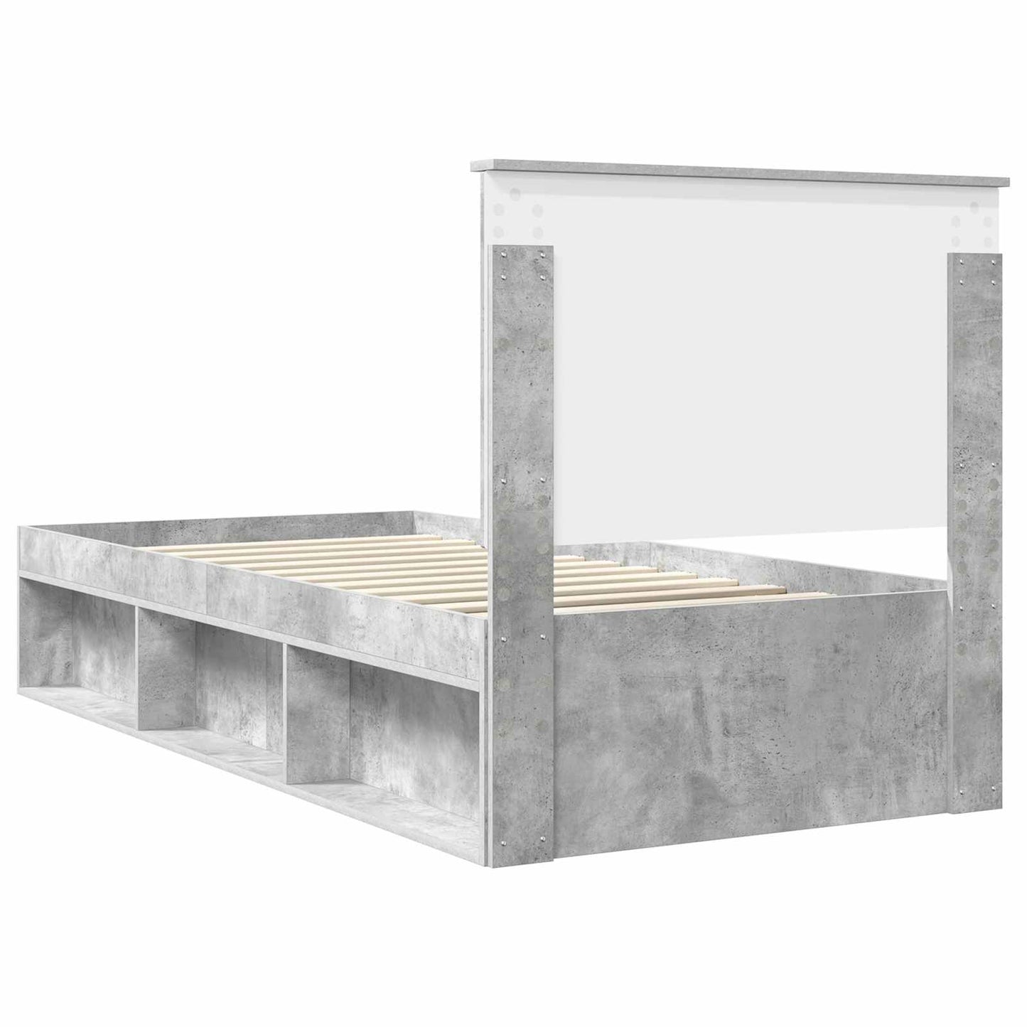 Bed Frame with Headboard Concerte 90 x 200 cm Solid Pine Wood