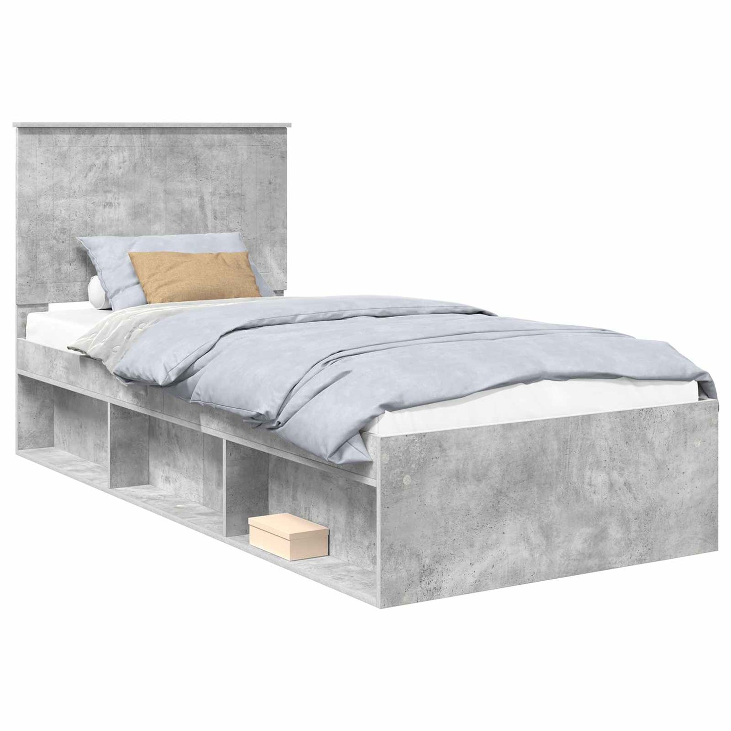 Bed Frame Concerte Grey 90 x 190 cm Solid Pine Wood