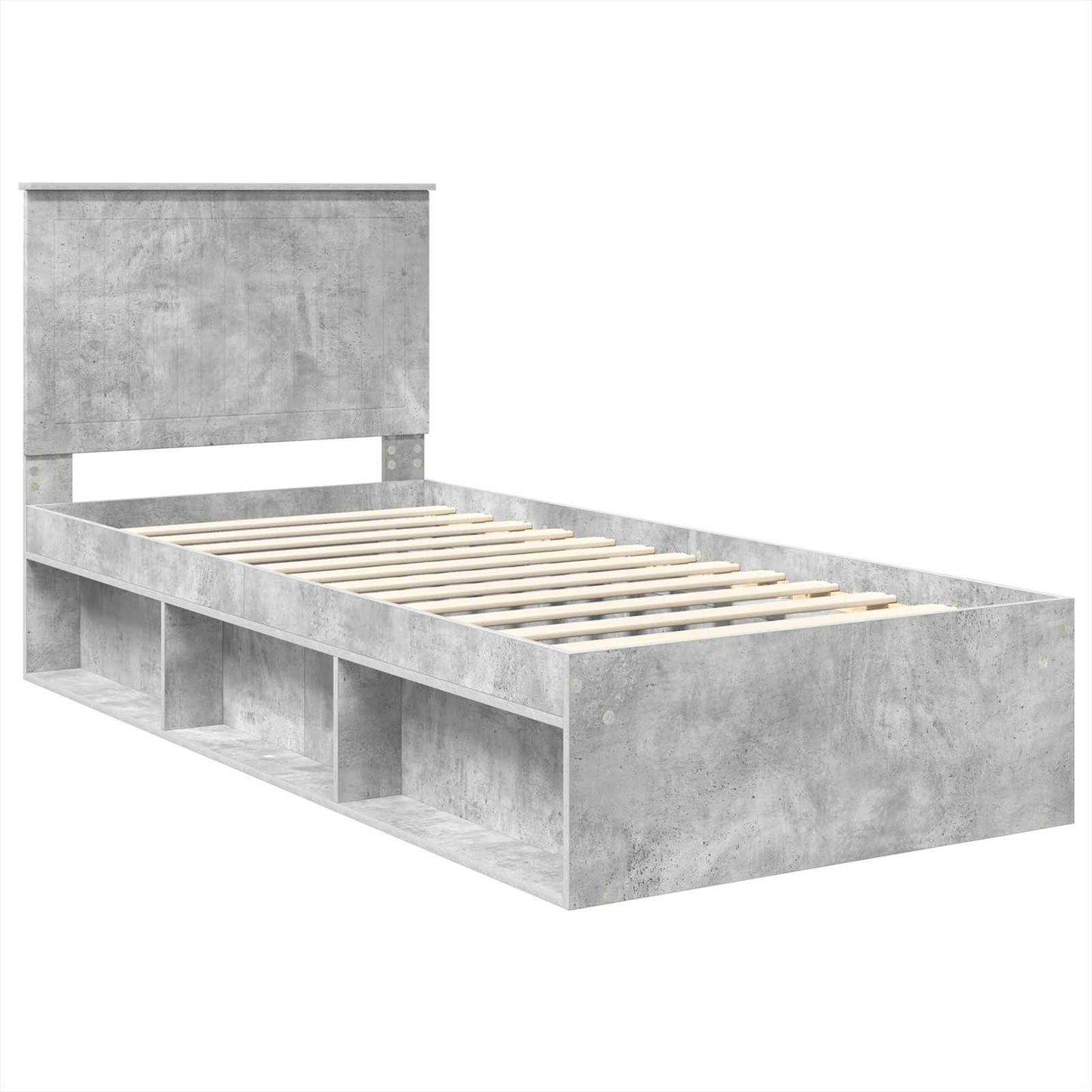 Bed Frame Concerte Grey 90 x 190 cm Solid Pine Wood