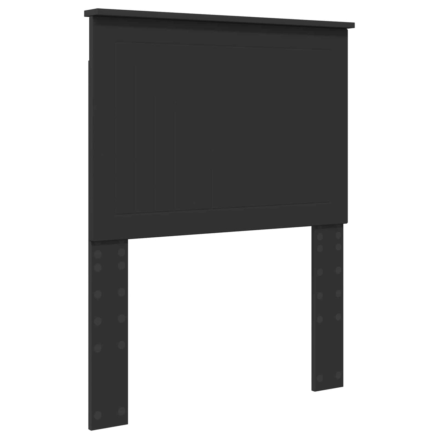 Bed Frame with Headboard Black 75 x 190 cm Solid Pine Wood