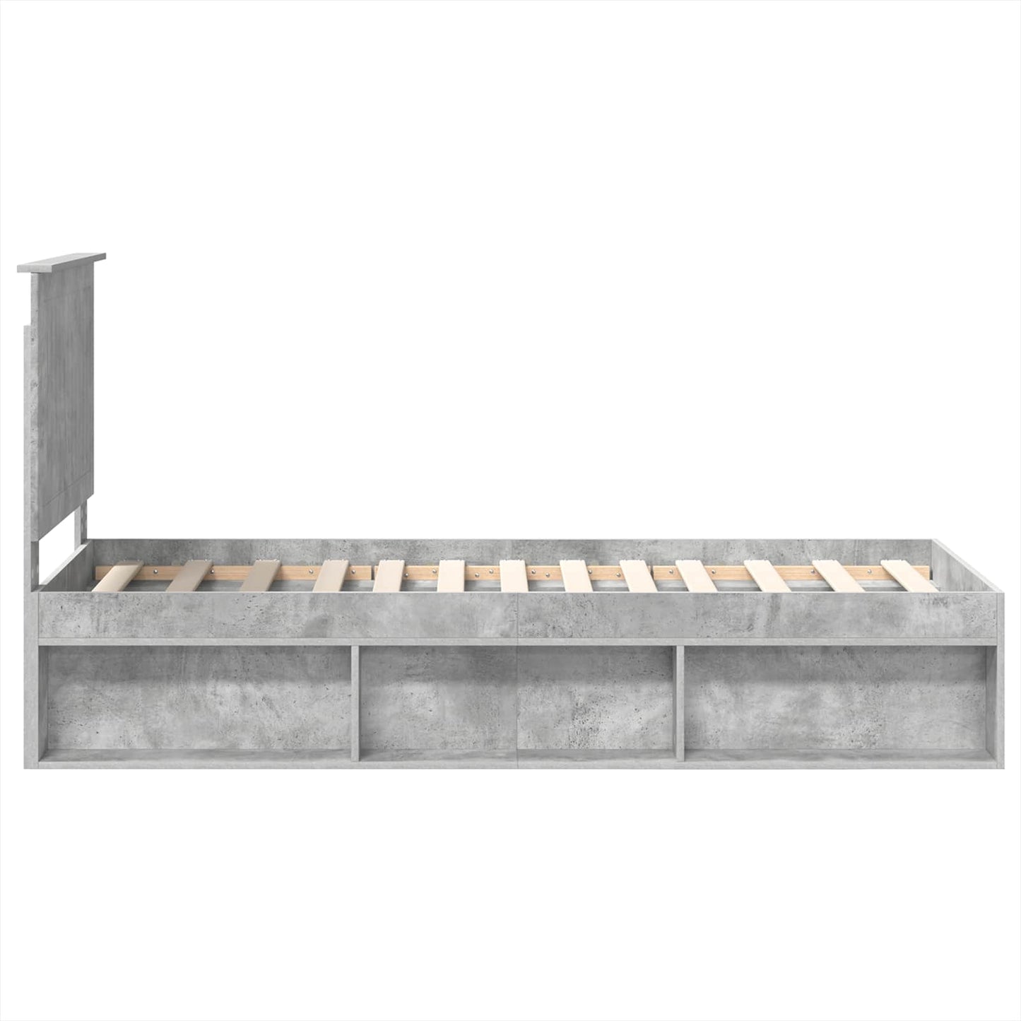 Bed Frame Concerte Grey 75 x 190 cm Solid Pine Wood