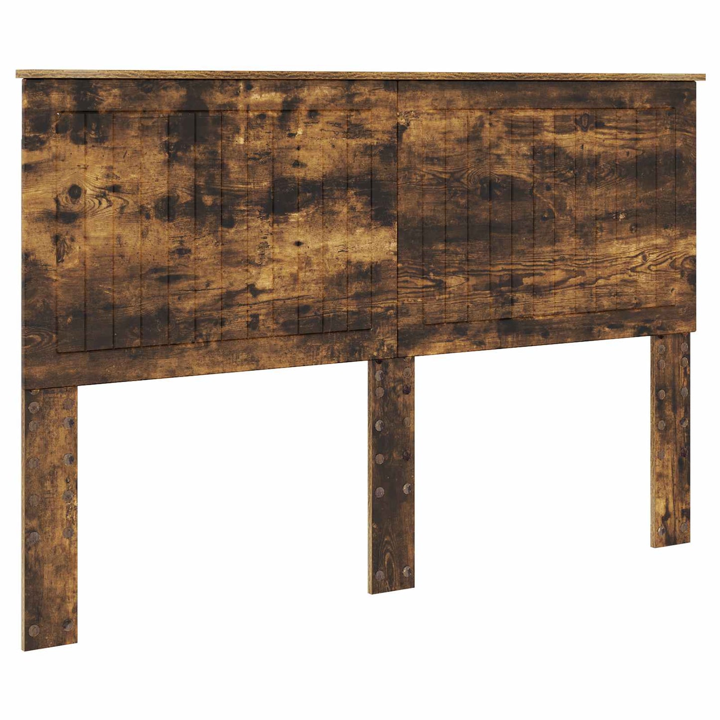 Bed Frame with Drawer Smoked Oak 150 x 200 cm Engineer Wood