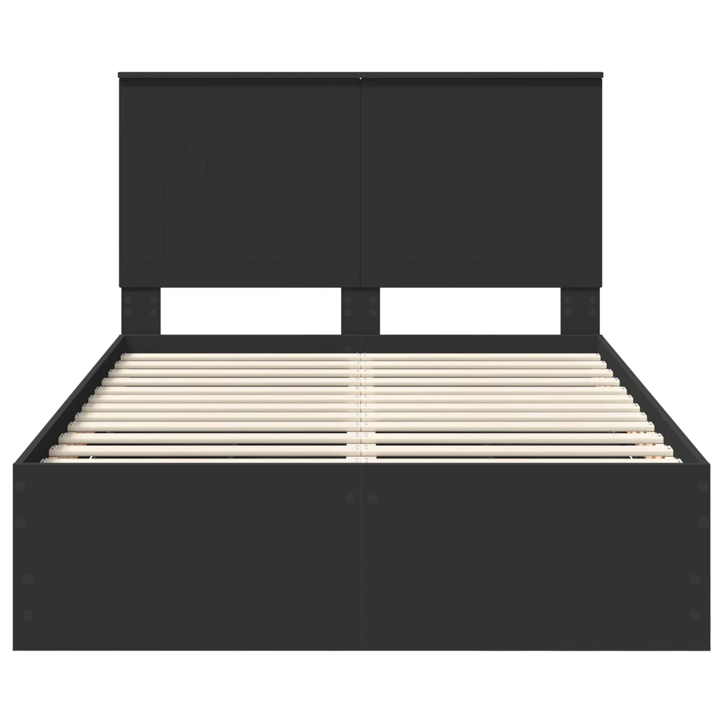 Bed Frame with Drawer Black 120 x 190 cm Engineer Wood