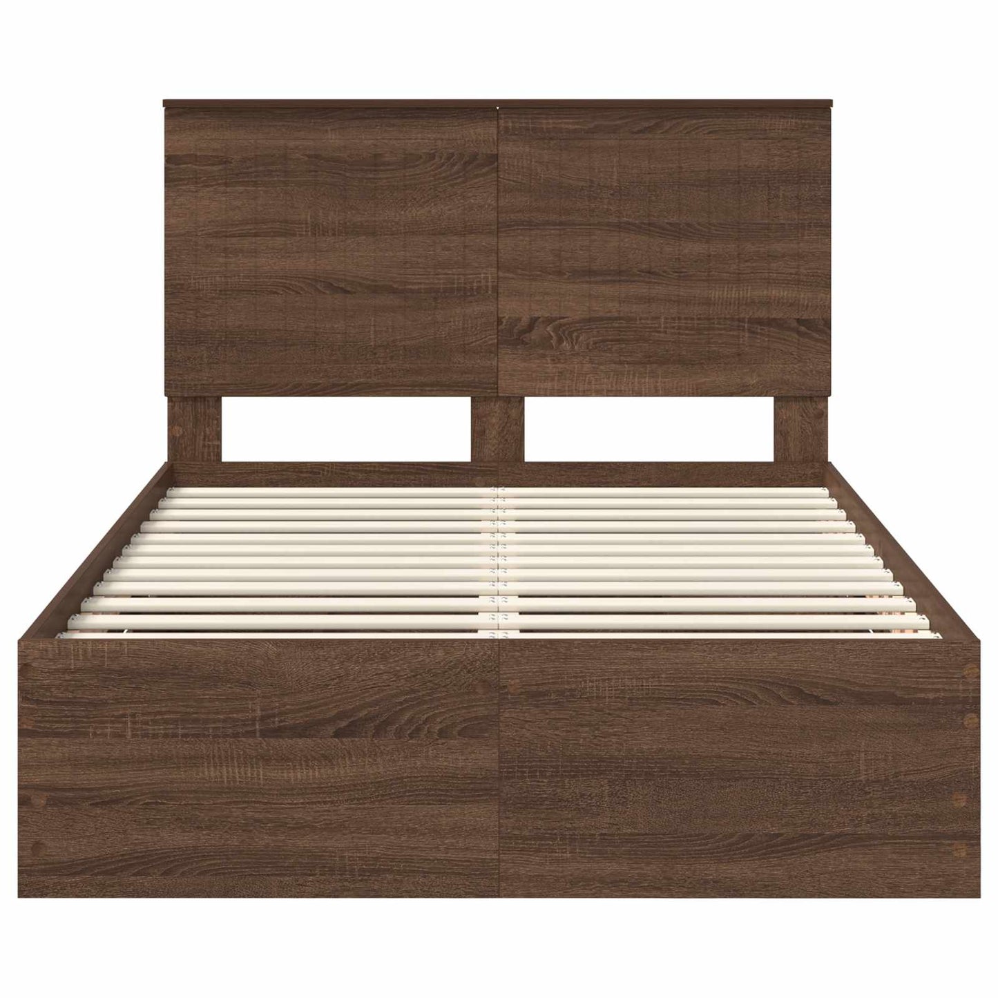 Bed Frame with Drawer Brown Oak 120 x 190 cm Engineer Wood