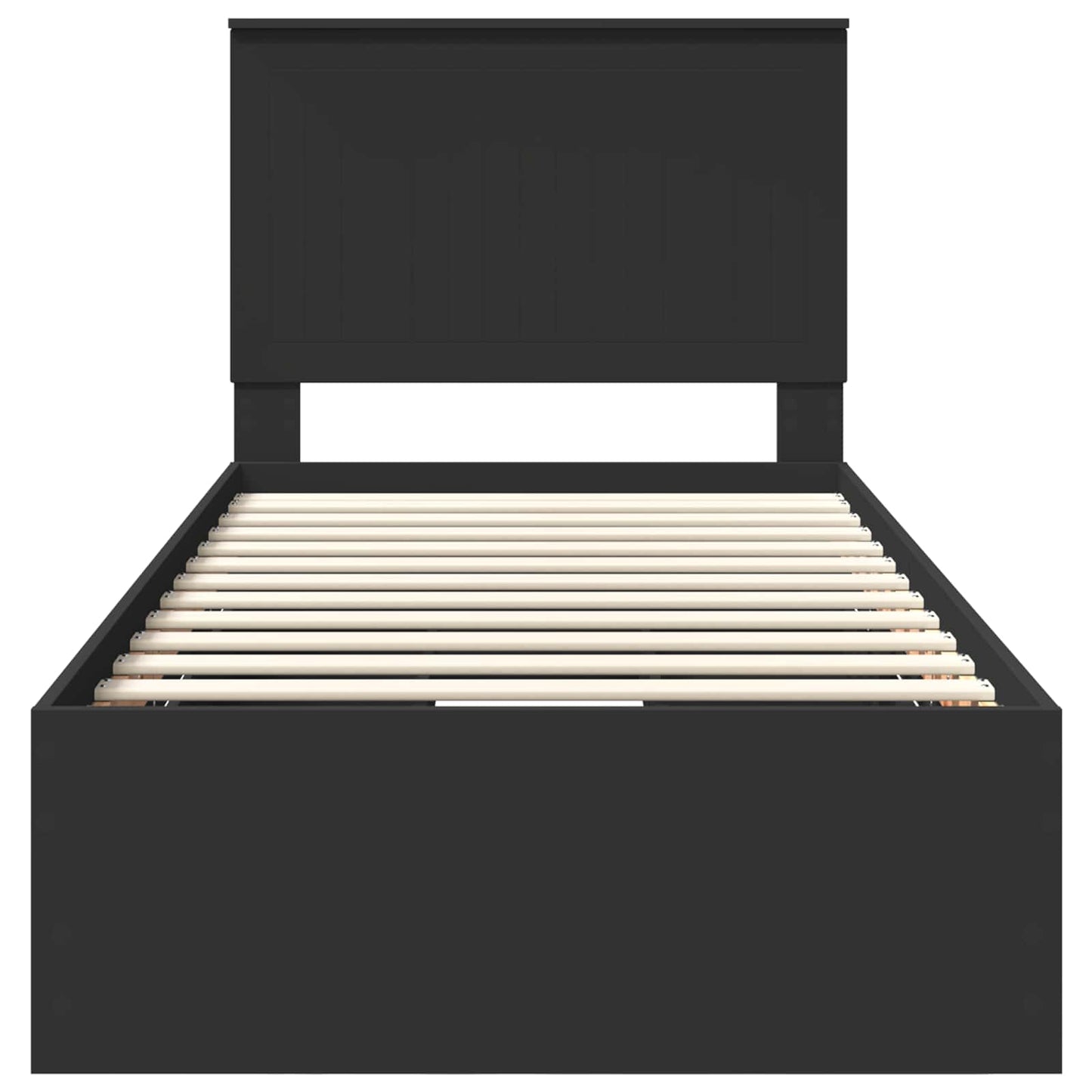 Bed Frame with Drawer Black 90 x 200 cm Engineer Wood