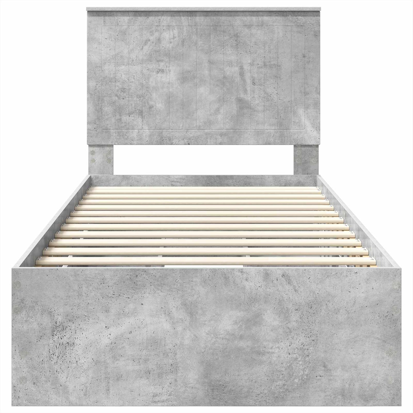 Bed Frame with Drawer Concrete Grey 90 x 200 cm Engineer Wood