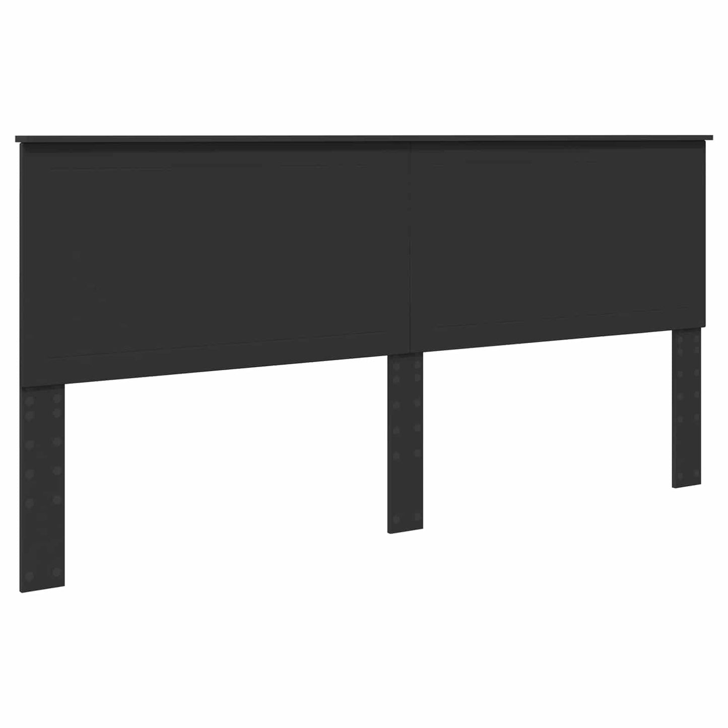 Storage Bed with Headboard Black 200 x 200 cm Engineered Wood
