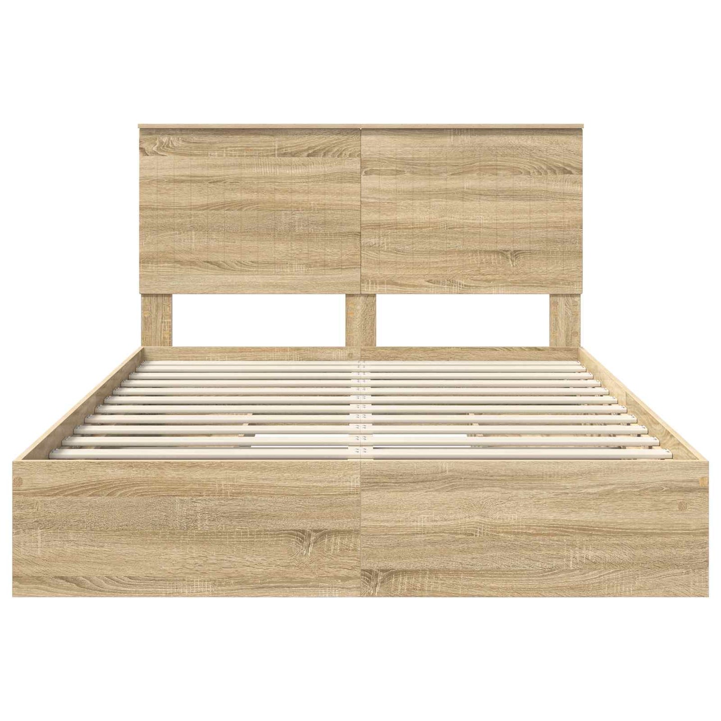 Storage Bed with Drawer Sonoma Oak 135 x 190 cm Engineered Wood