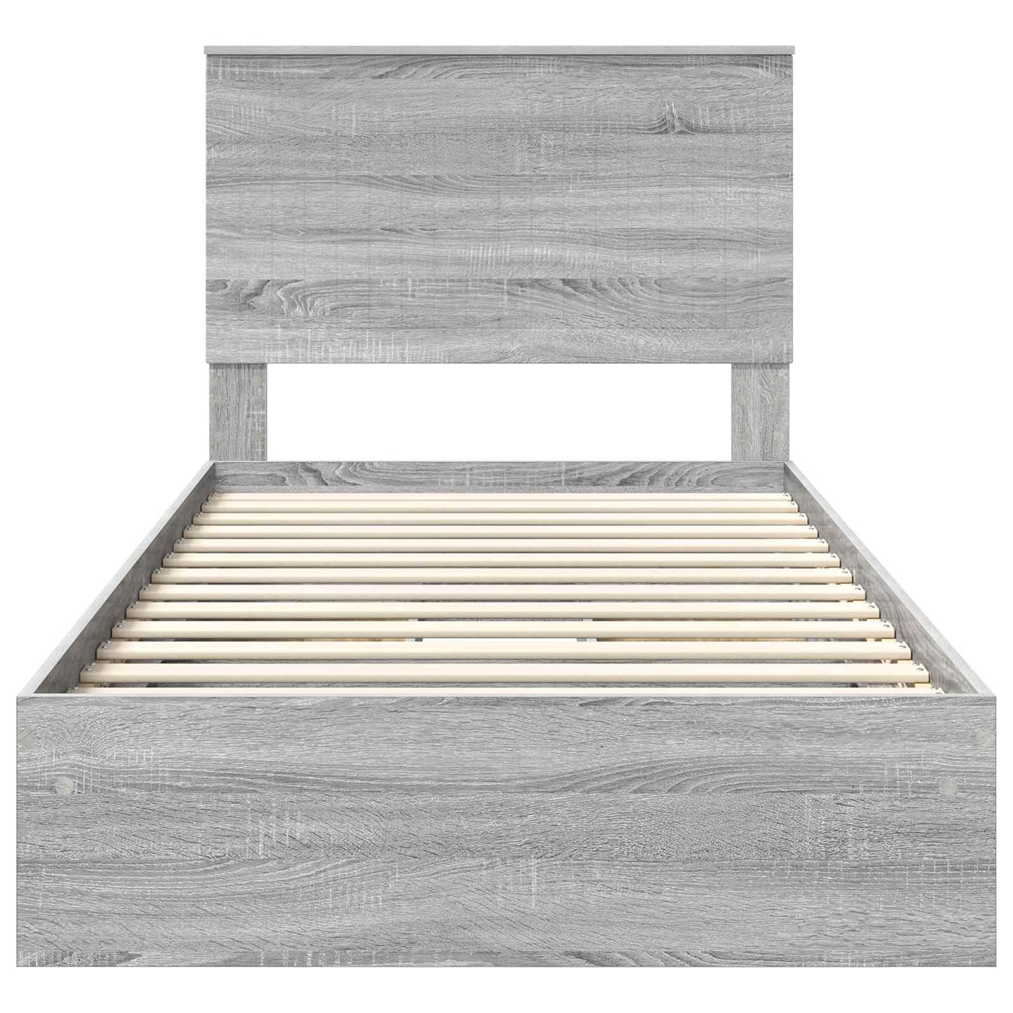 Storage Bed Grey Sonoma 100 x 200 cm Engineered Wood