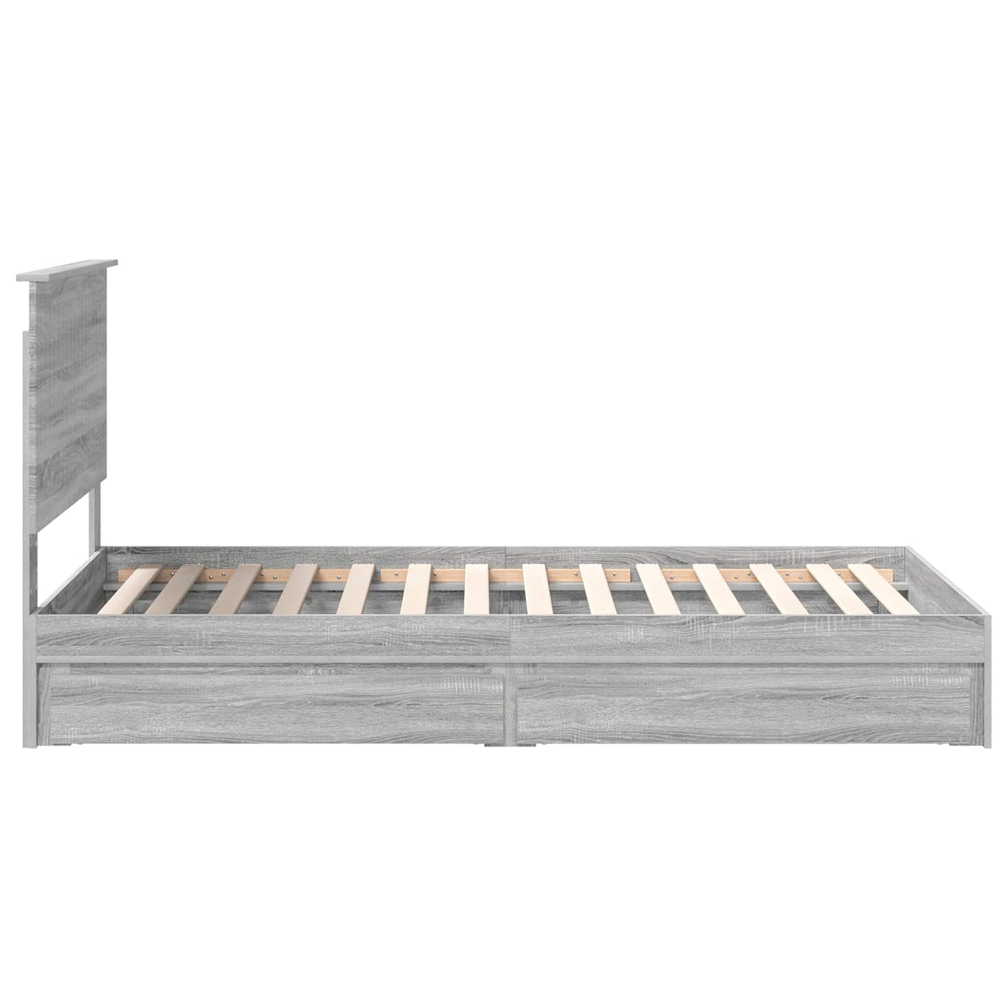 Storage Bed Grey Sonoma 100 x 200 cm Engineered Wood