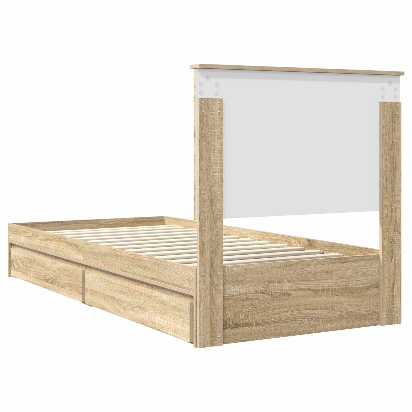 Storage Bed with Drawer Sonoma Oak 90 x 190 cm Engineered Wood