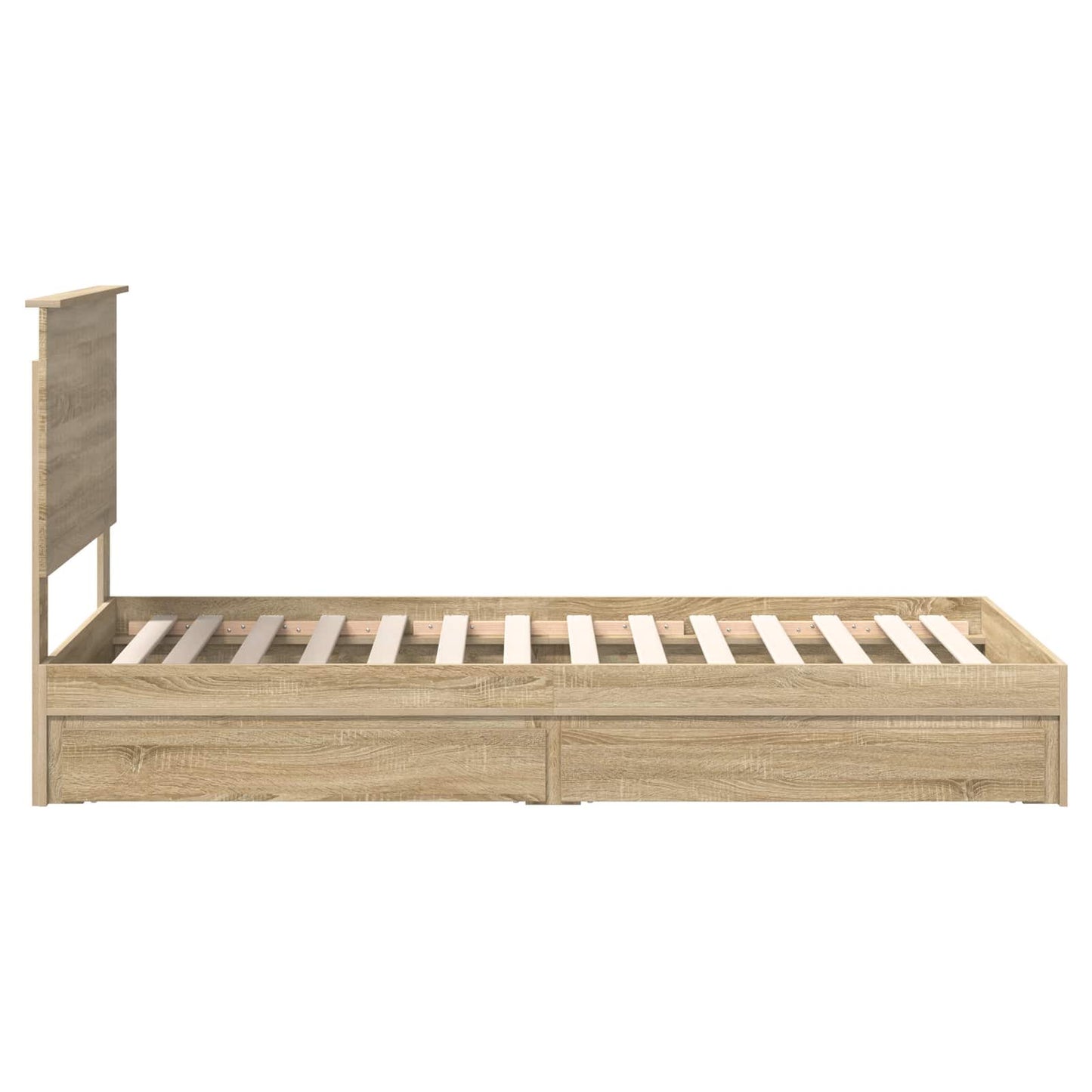 Storage Bed with Drawer Sonoma Oak 90 x 190 cm Engineered Wood