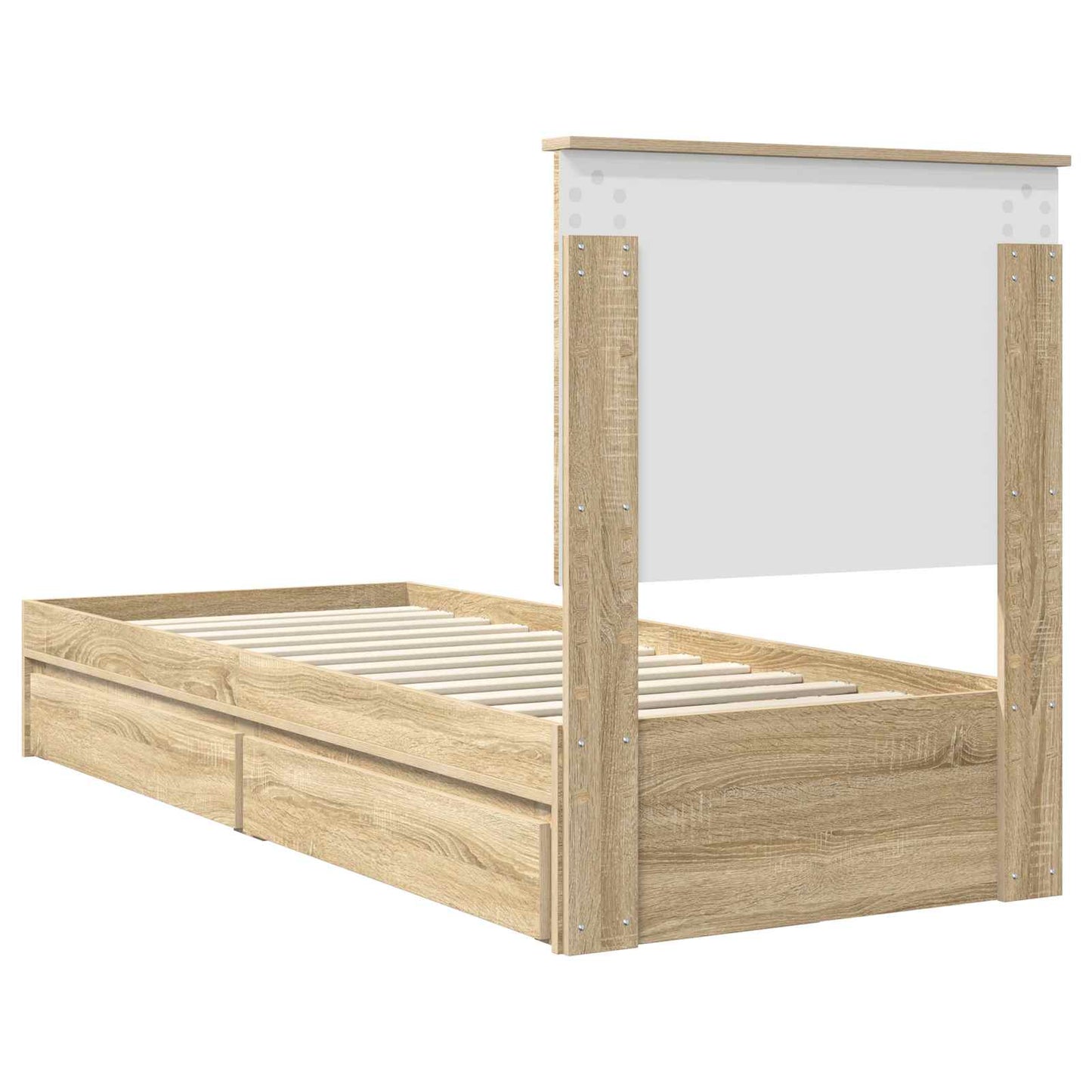 Storage Bed with Drawer Sonoma Oak 75 x 190 cm Engineered Wood
