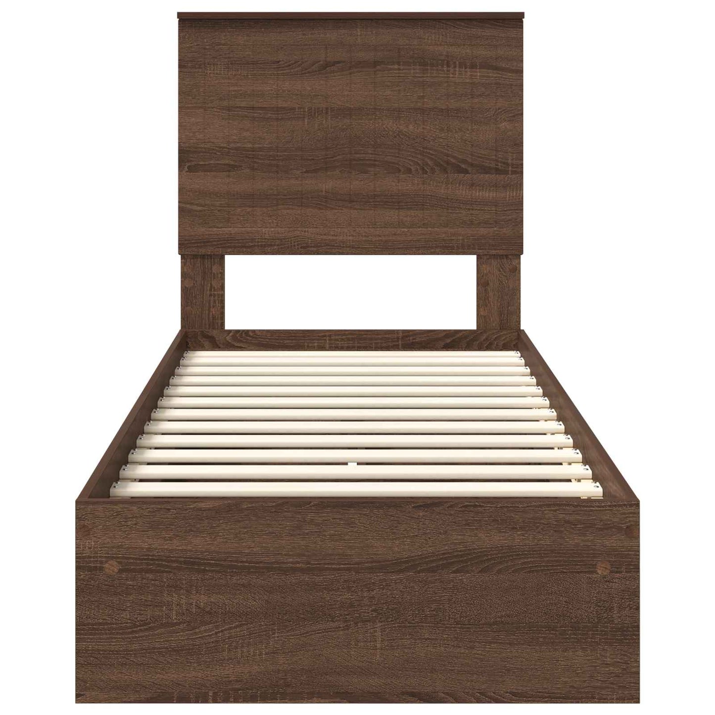 Storage Bed with Drawer Brown Oak 75 x 190 cm Engineered Wood