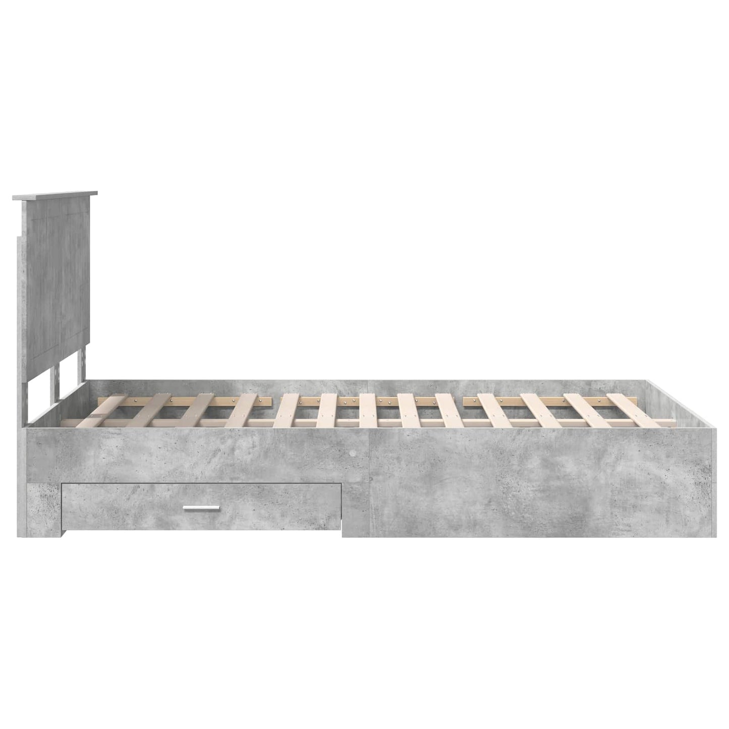 Bed Frame Concrete Grey 120 x 200 cm Engineered Wood