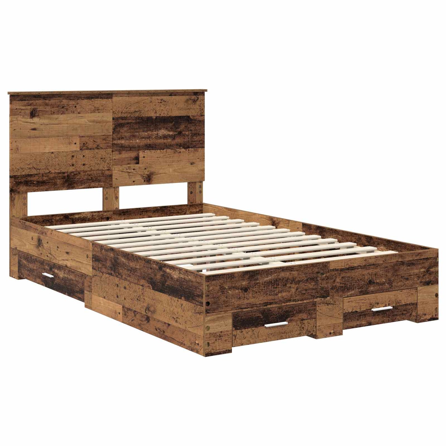 Bed Frame with Headboard Old Wood 120 x 190 cm Engineered Wood