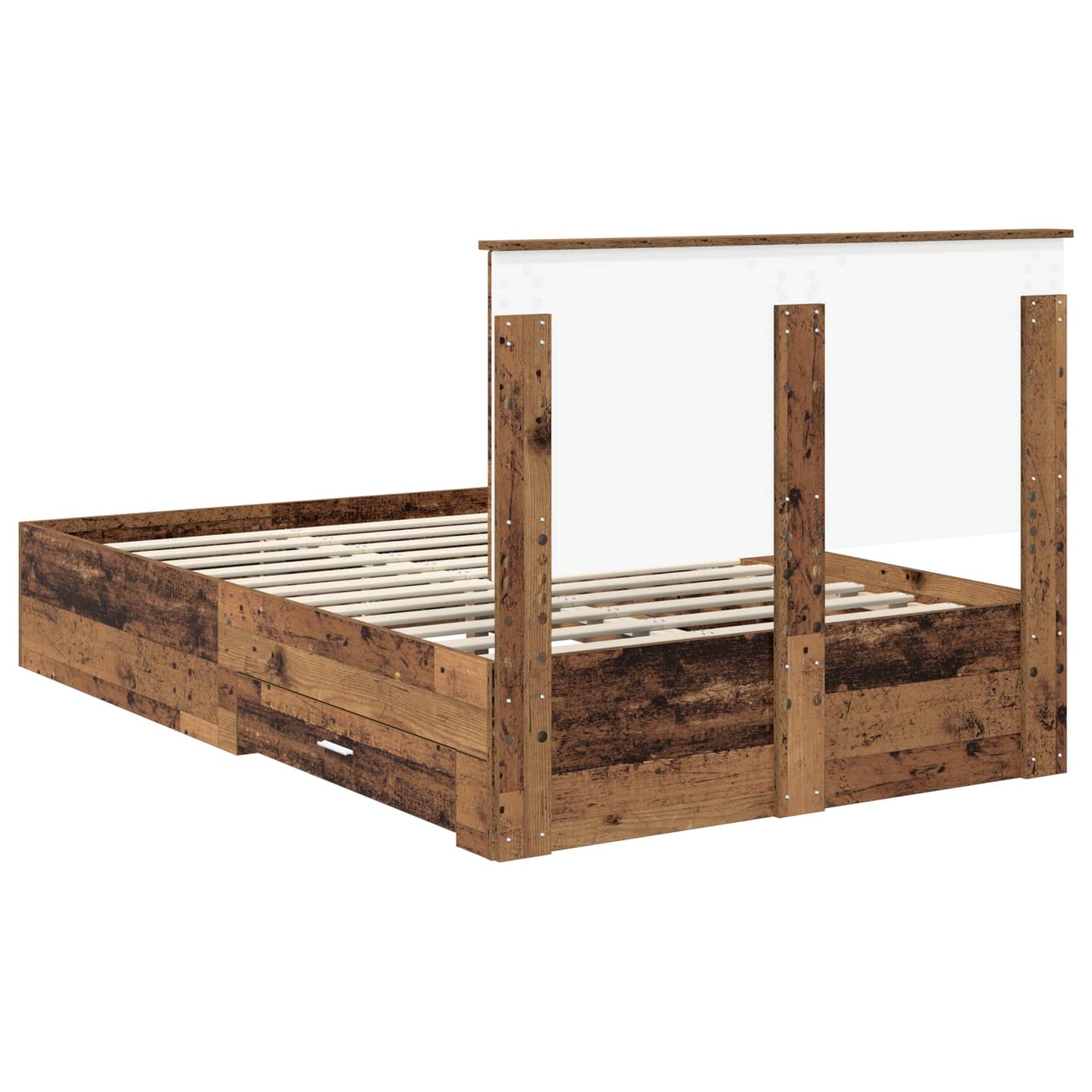 Bed Frame with Headboard Old Wood 120 x 190 cm Engineered Wood
