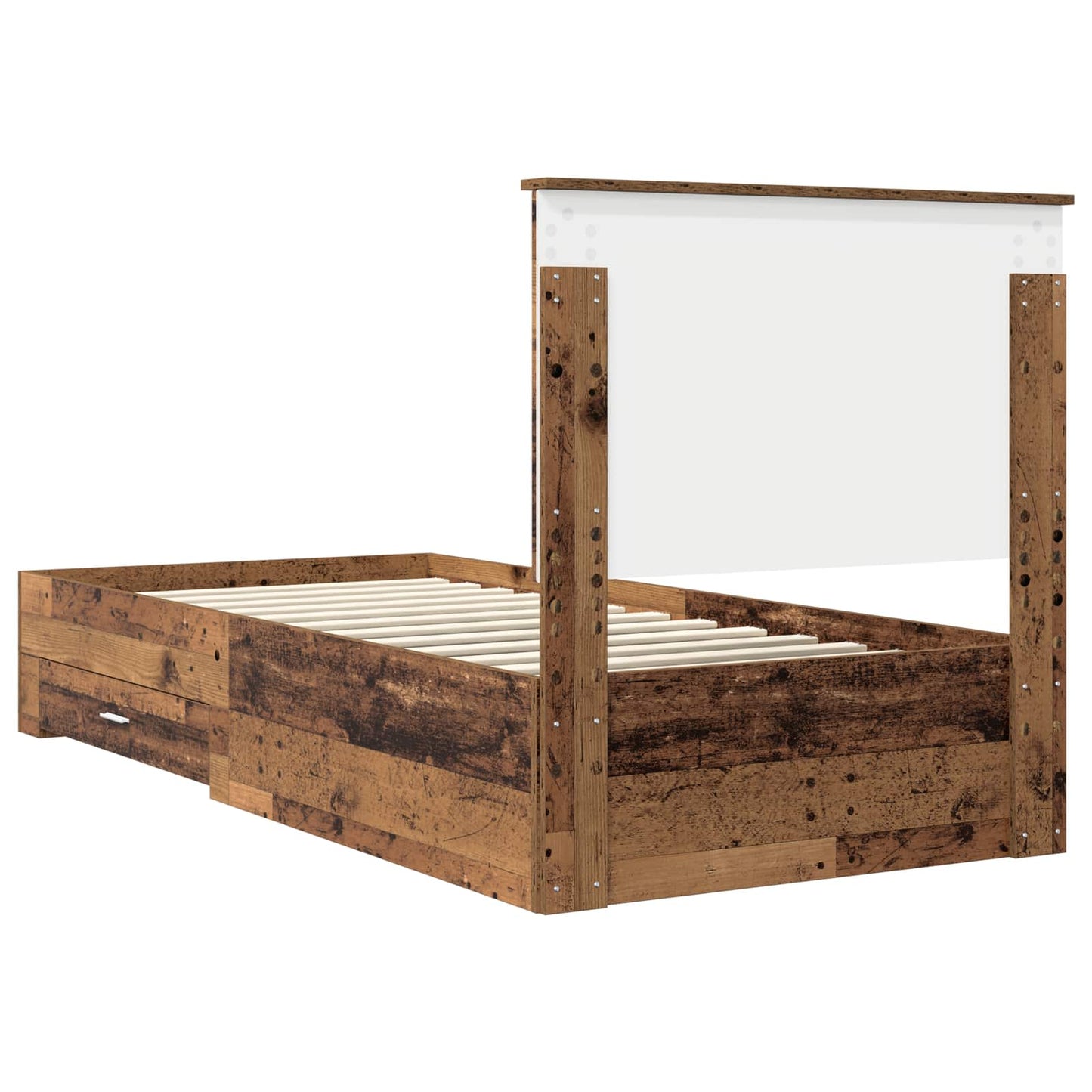 Bed Frame with Headboard Old Wood 90 x 200 cm Engineered Wood
