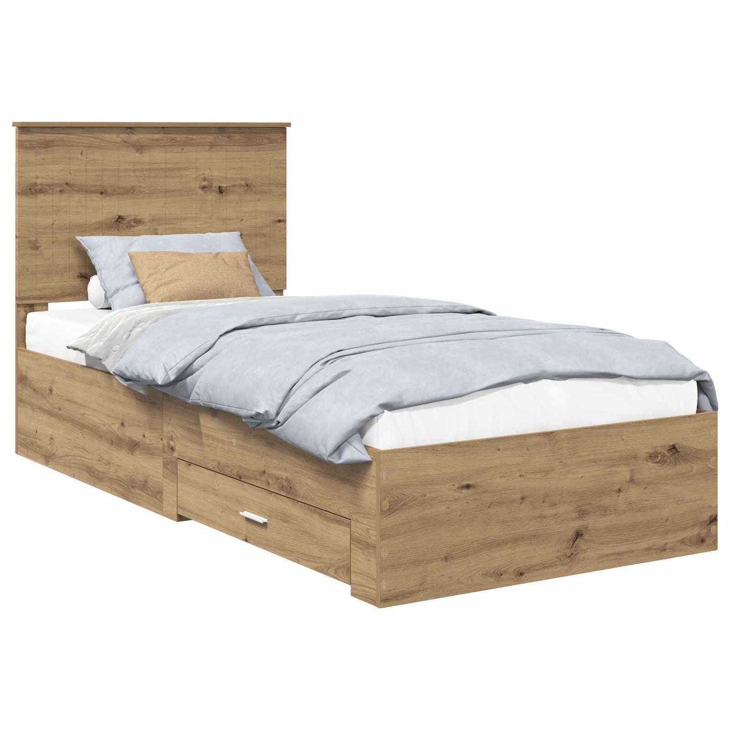 Bed Frame with Drawer Artisan Oak 90 x 200 cm Engineered Wood