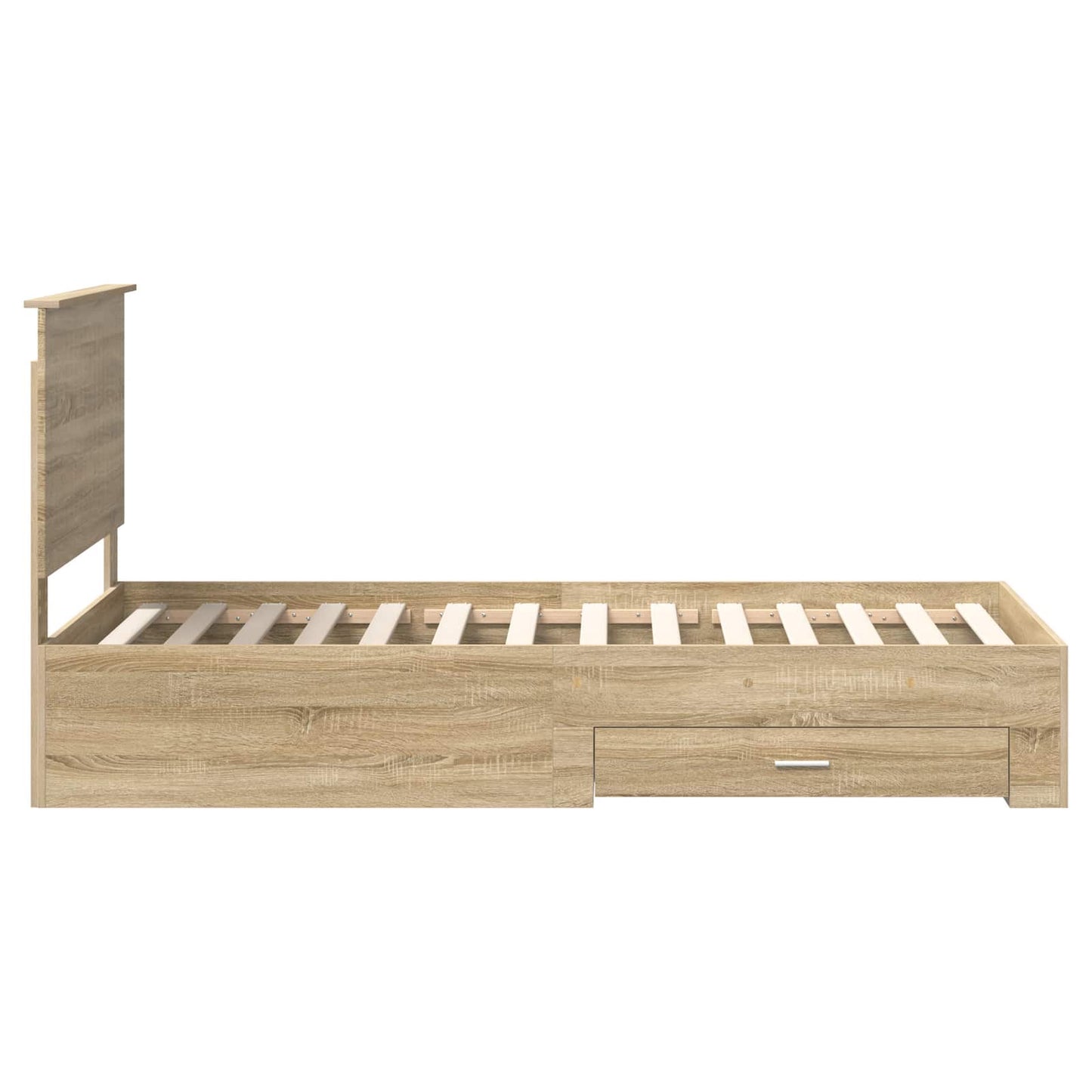 Bed Frame with Headboard Sonoma Oak 90 x 190 cm Engineered Wood