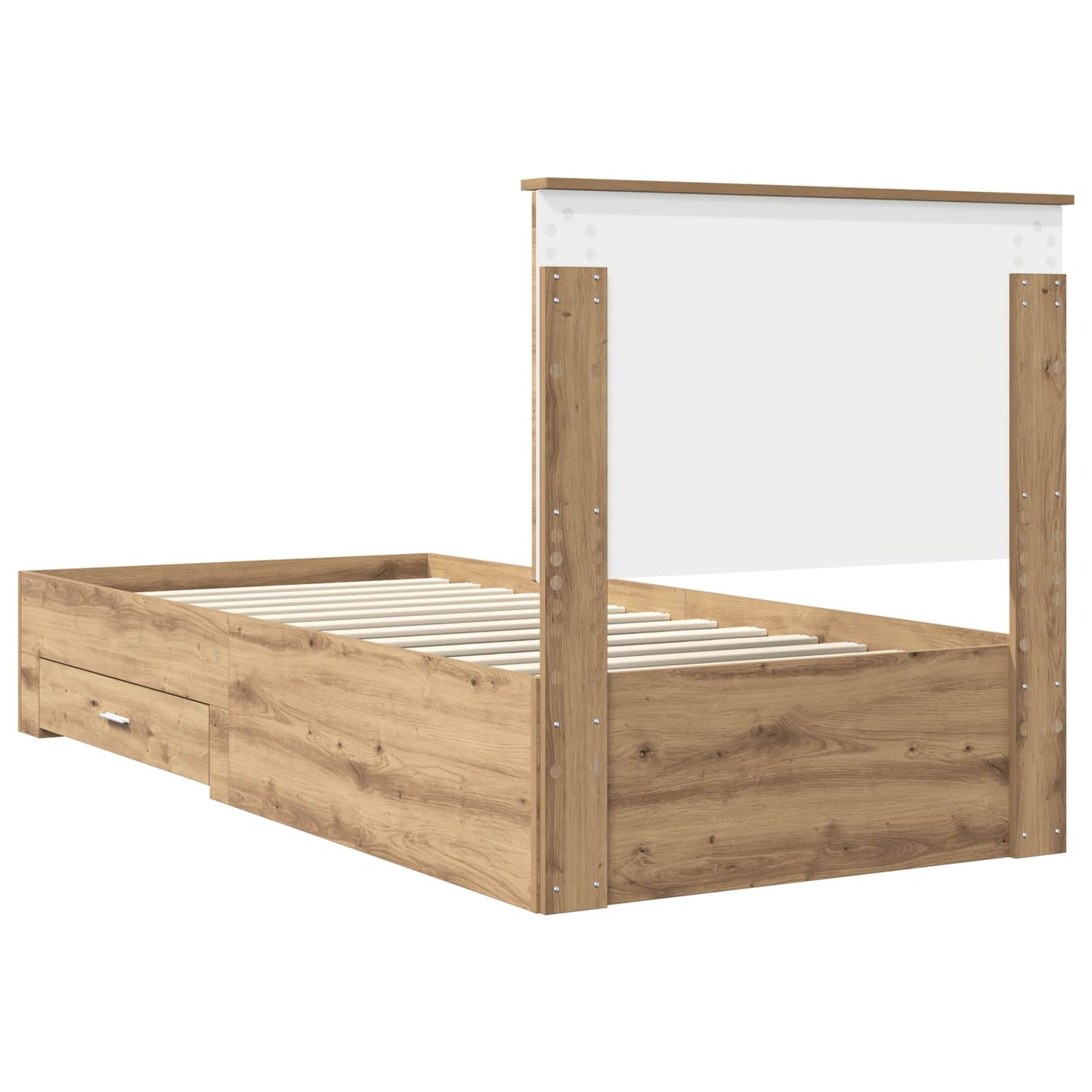 Bed Frame with Drawer Artisan Oak 90 x 190 cm Engineered Wood