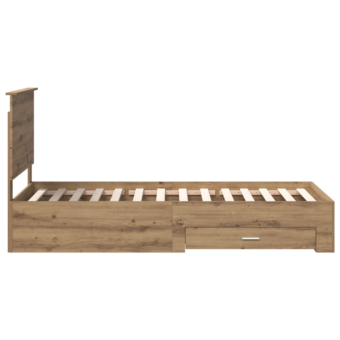 Bed Frame with Drawer Artisan Oak 90 x 190 cm Engineered Wood