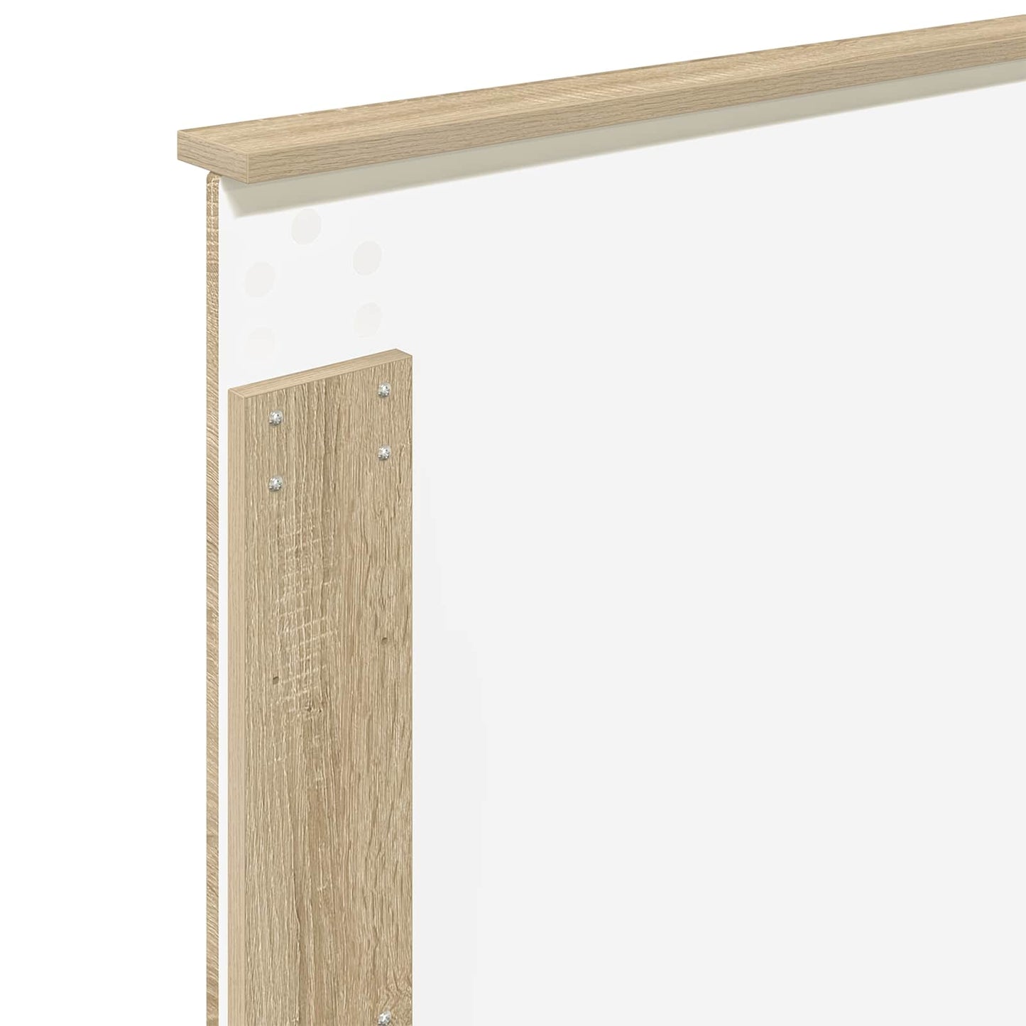 Bed Frame Sonoma Oak and Silver 70 x 190 cm Engineered Wood