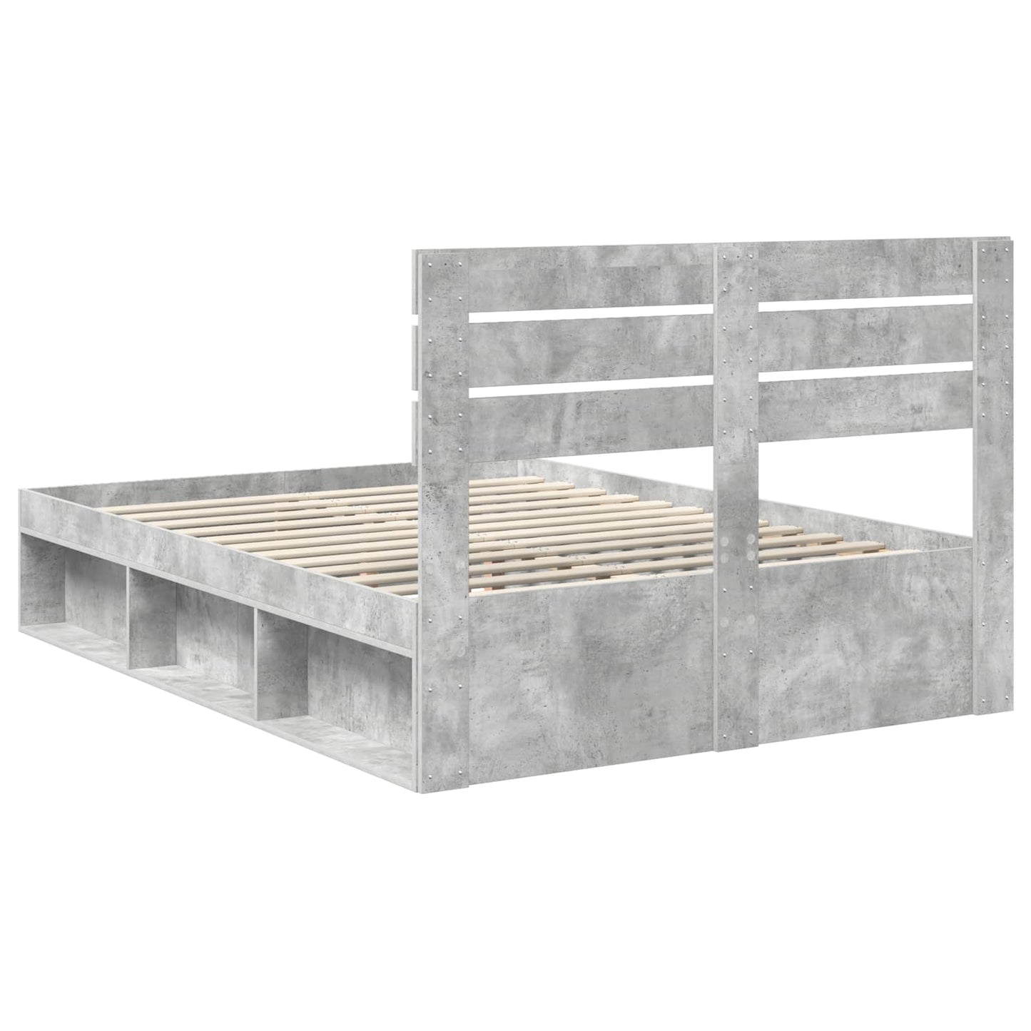 Bed Frame Concerte Grey 150 x 200 cm Solid Pine Wood
