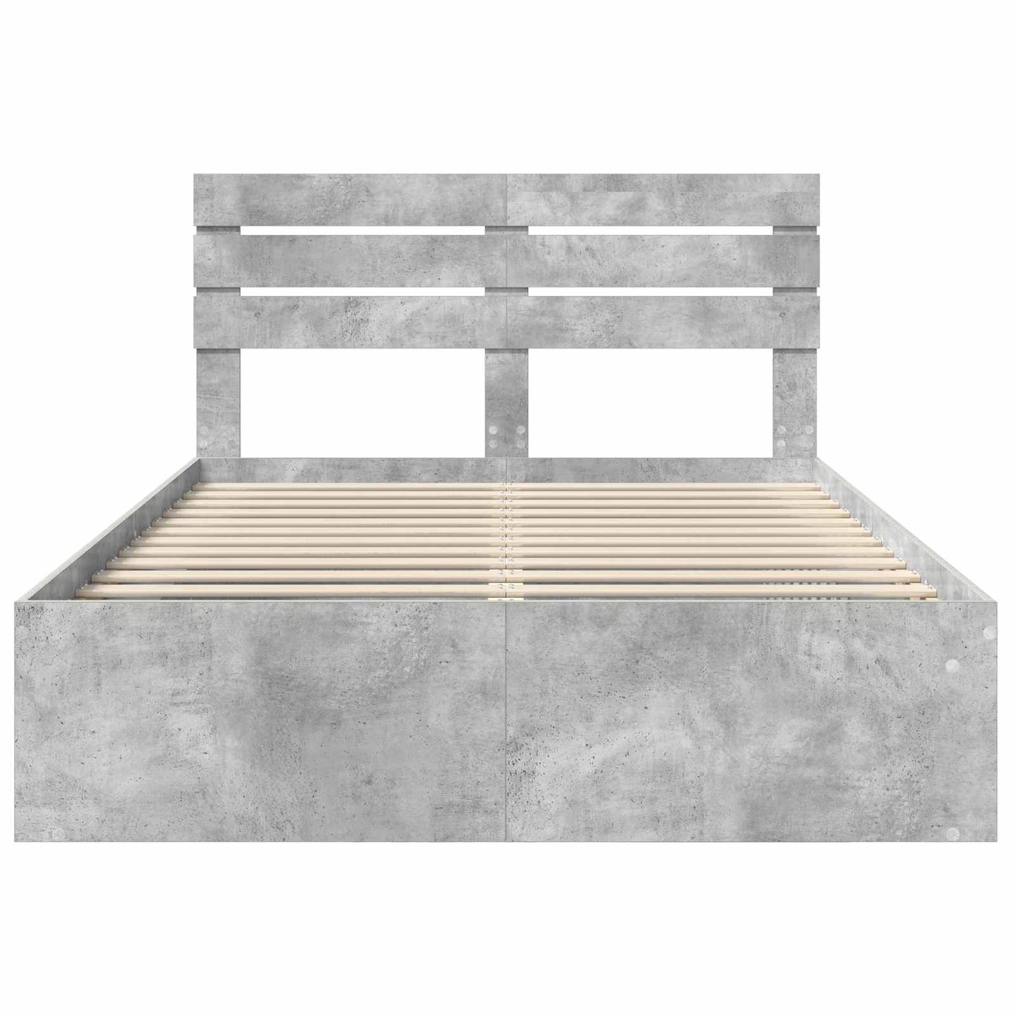 Bed Frame Concerte Grey 150 x 200 cm Solid Pine Wood