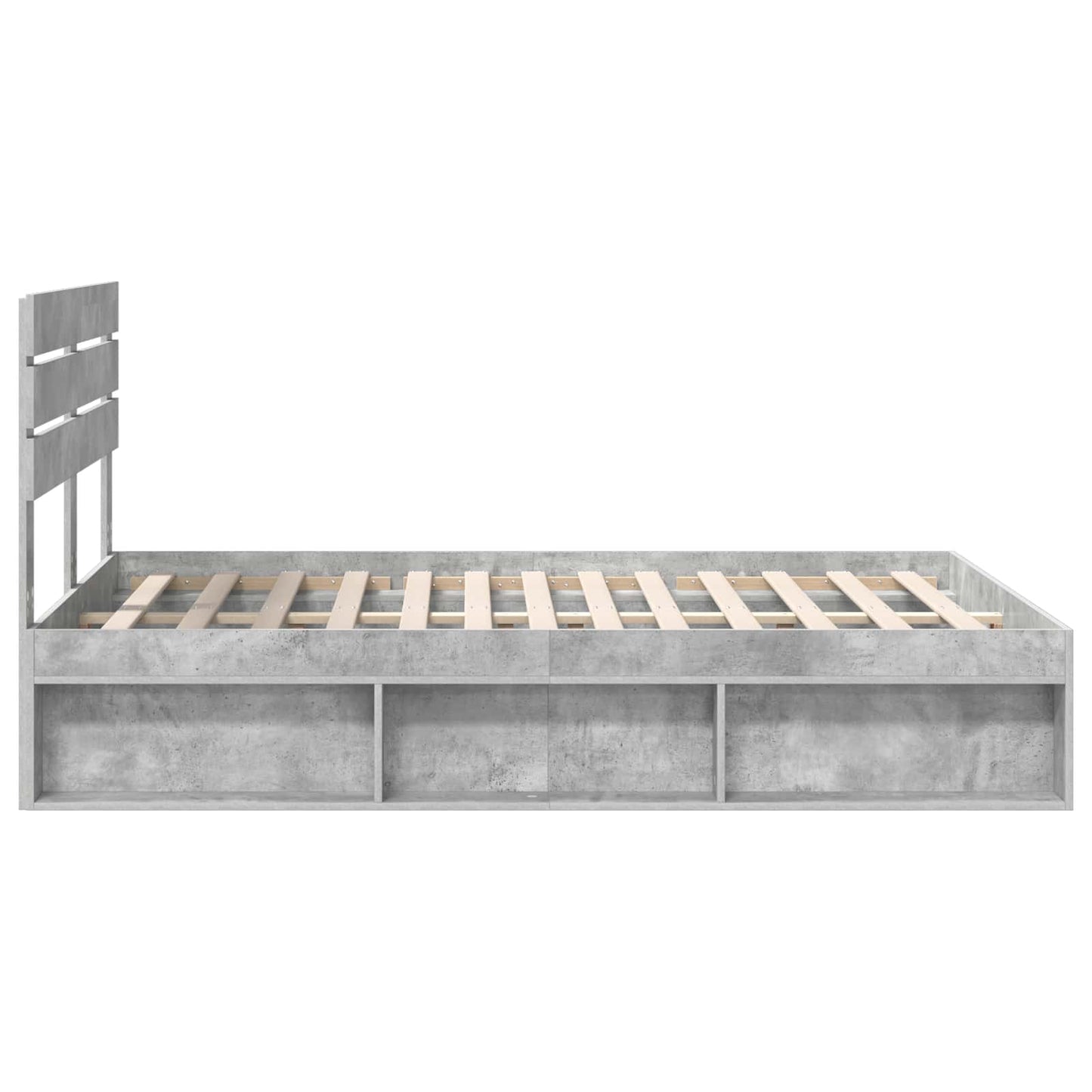 Bed Frame Concerte Grey 150 x 200 cm Solid Pine Wood