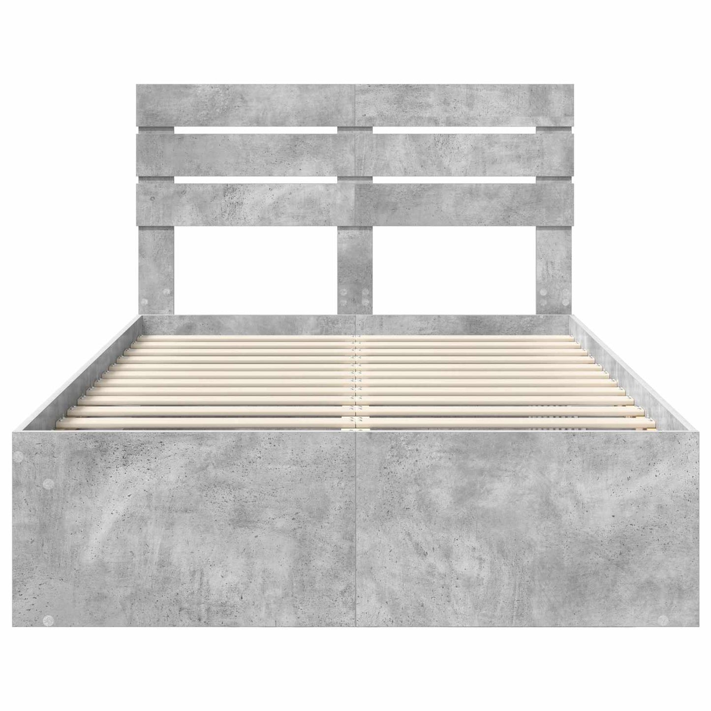Bed Frame Concerte Grey 135 x 190 cm Solid Pine Wood