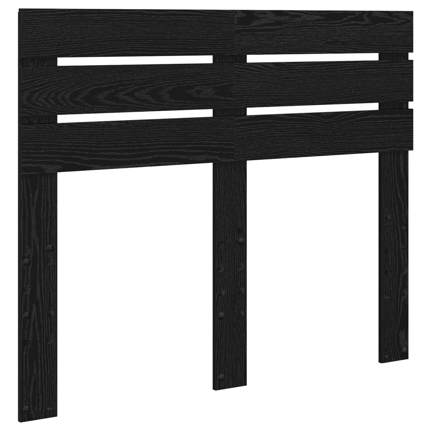 Bed Frame with Headboard Black 120 x 190 cm Solid Pine Wood