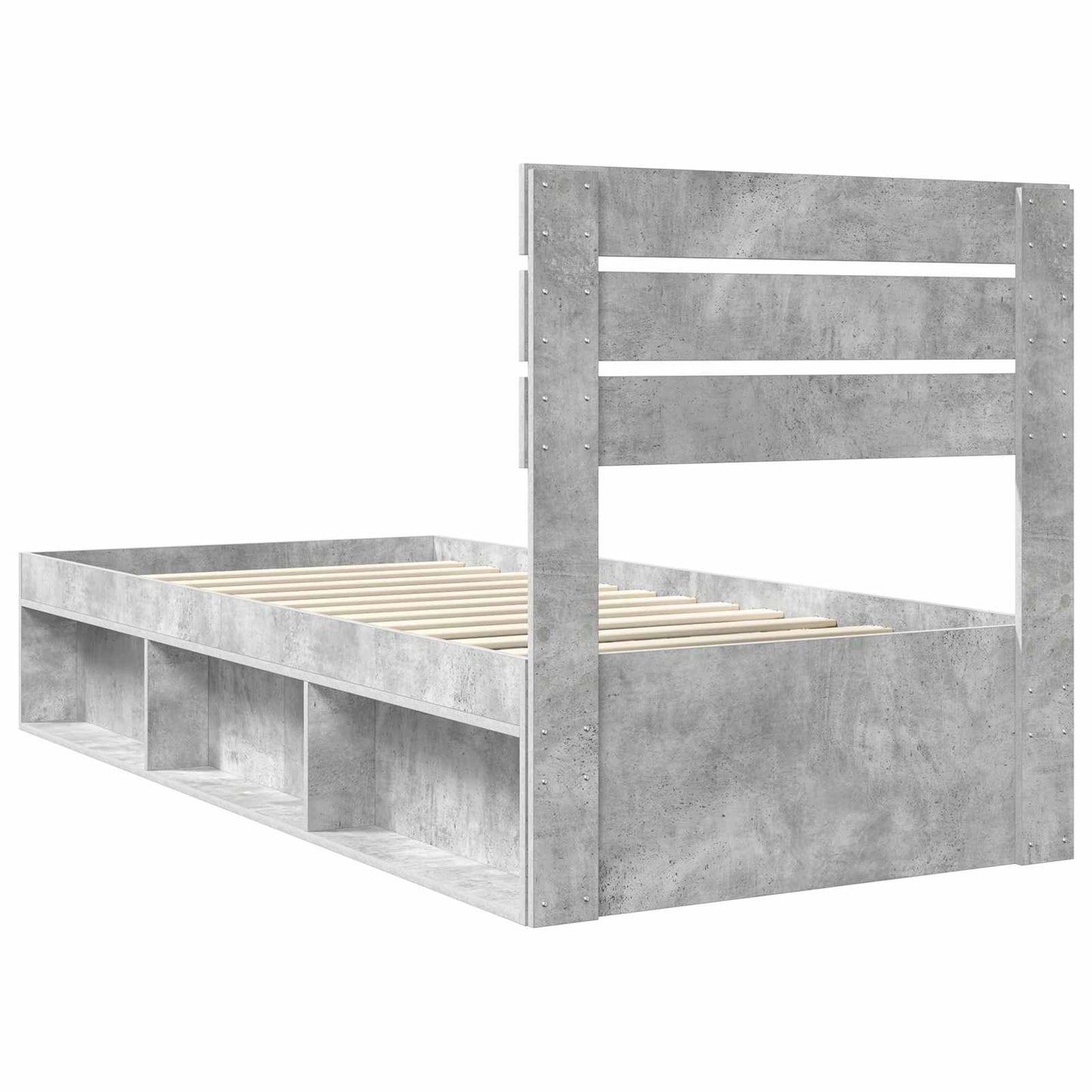 Bed Frame Concerte Grey 75 x 190 cm Solid Pine Wood